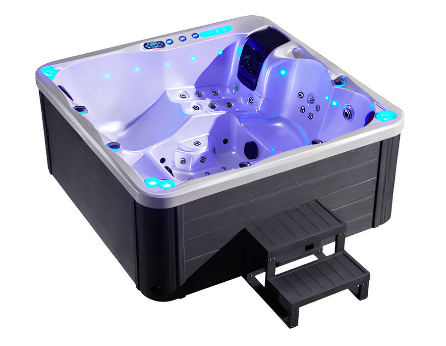 Whirlwanne Hydromassagewanne Whirlpool Blubberbad Spa-Bad Sprudelbad 190x190 cm