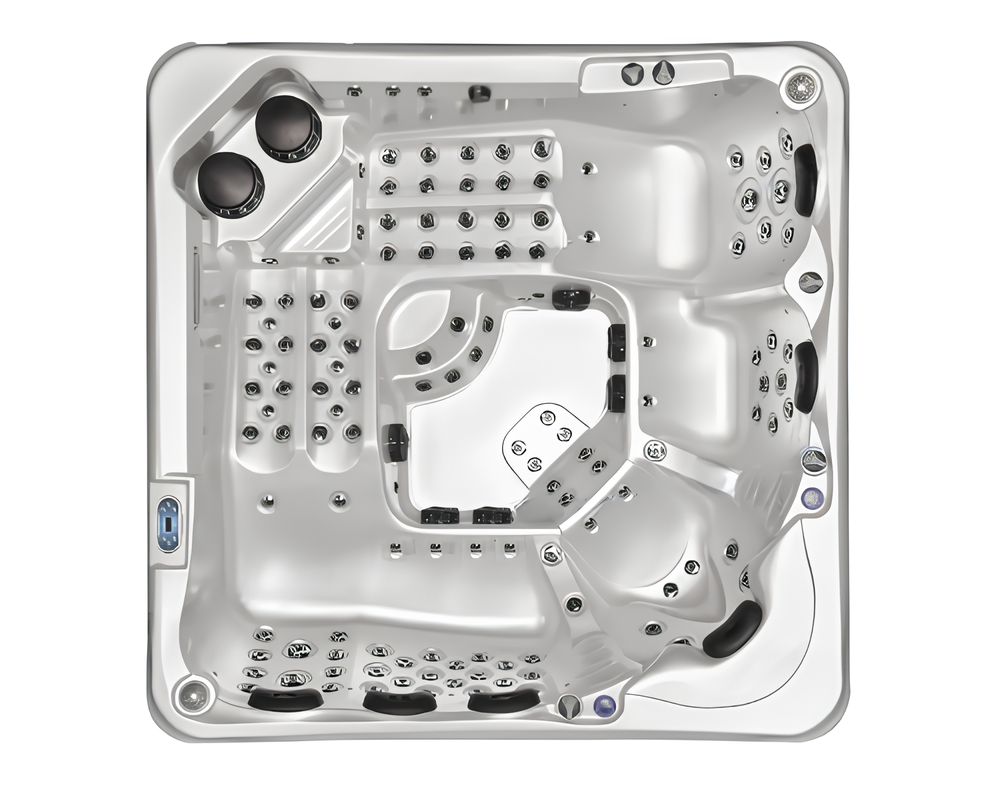 Whirlpool Blubberbad Hydromassagewanne Spa-Bad Whirlwanne 220x220cm