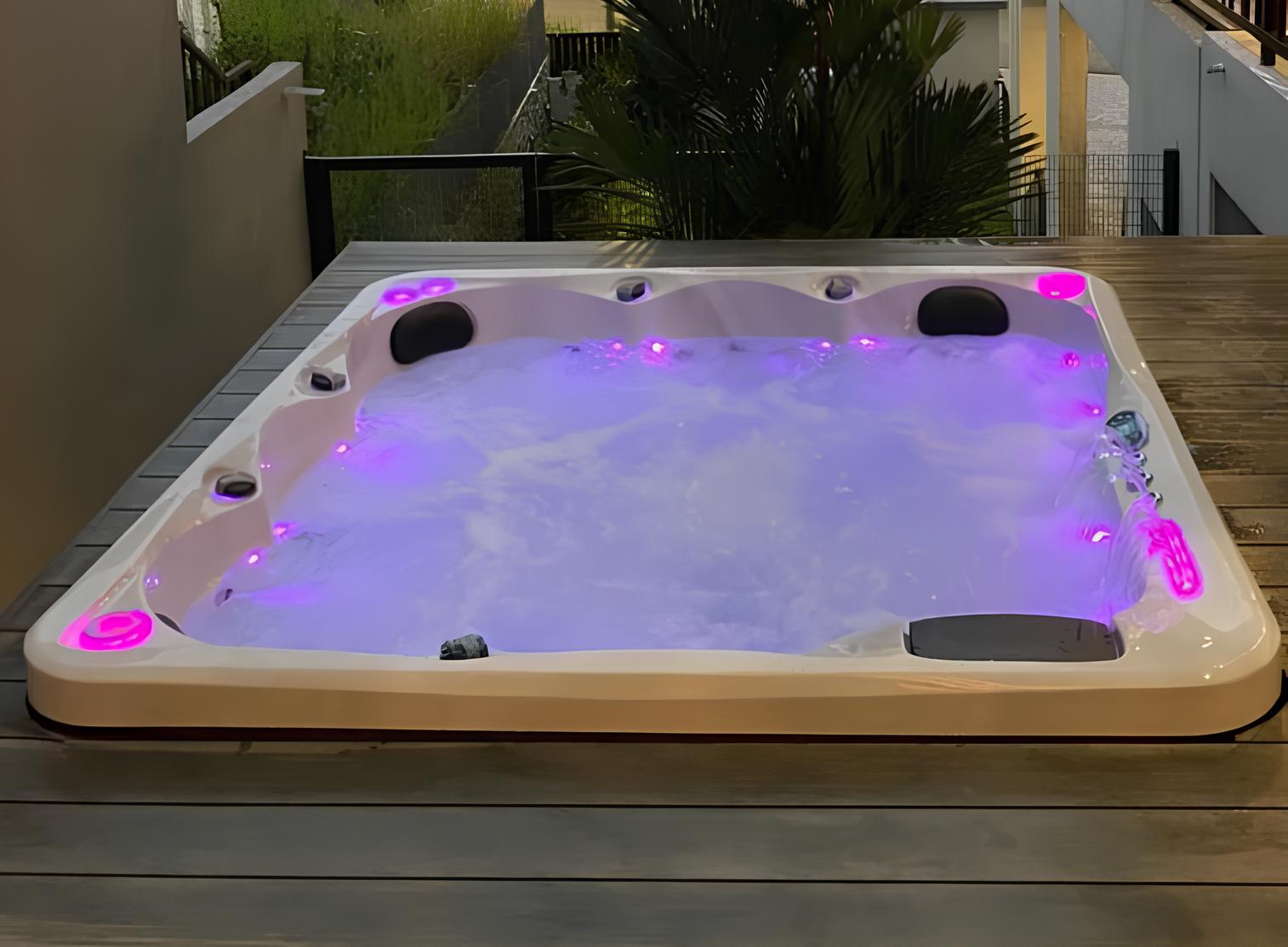 Außenwhirlpool Blubberbad Whirlpool Relaxpool Outdoor-Spa Massagebad 190x190 cm
