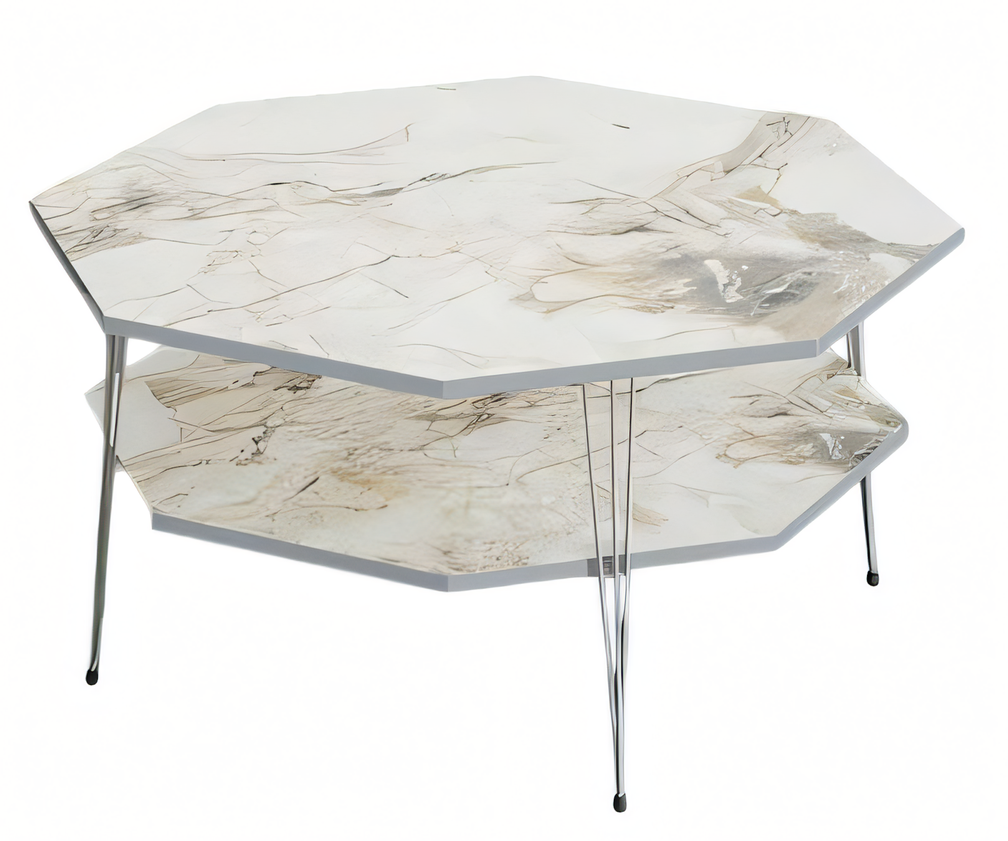 Moderner mehrfarbiger Couchtisch aus Holz