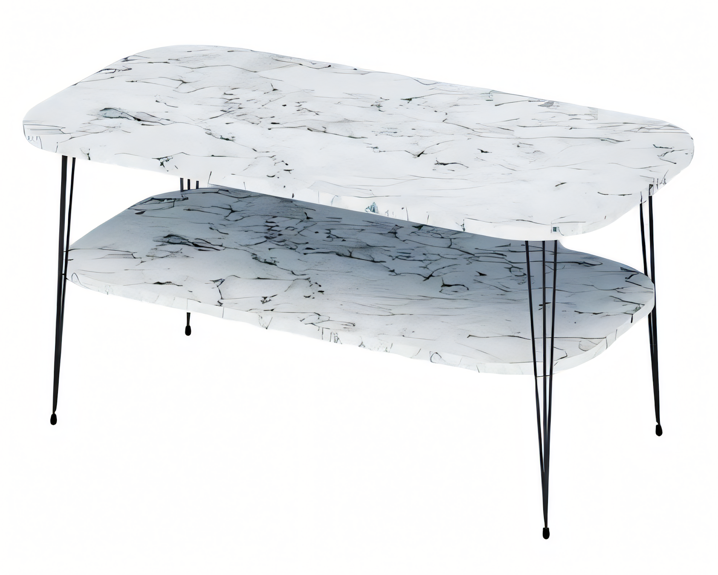 Weißer Holz-Couchtisch im modernen Stil