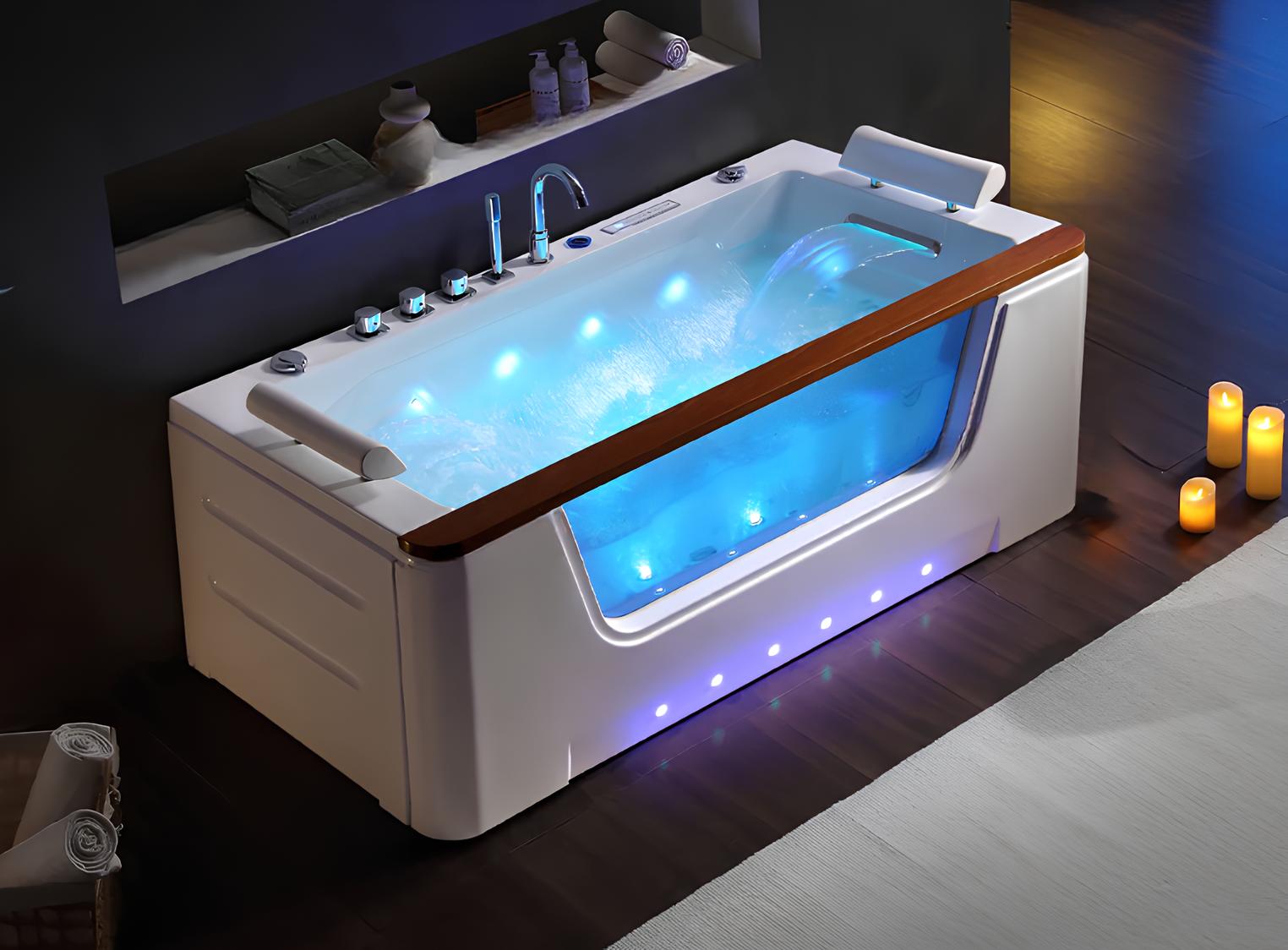 Whirlpool Badewanne Relaxpool Hydromassagewanne Sprudelbad 183x90 cm