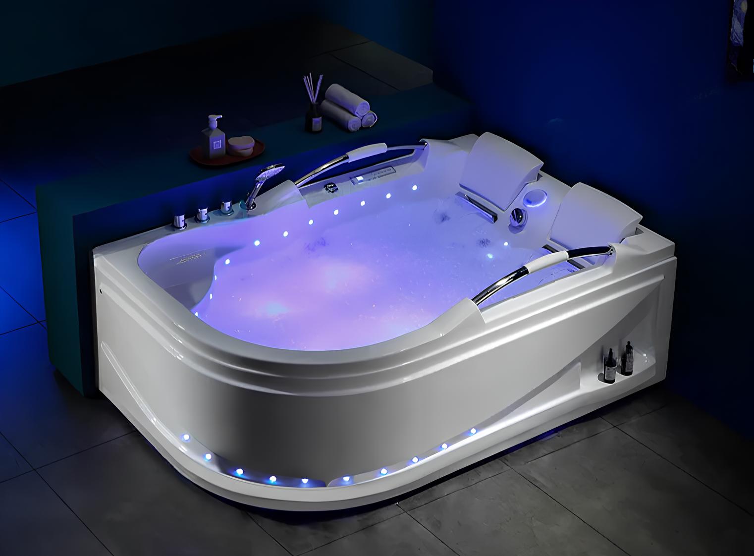 Whirlwanne Whirlpool Blubberbad Hydromassagewanne Spa-Bad 180x120 cm