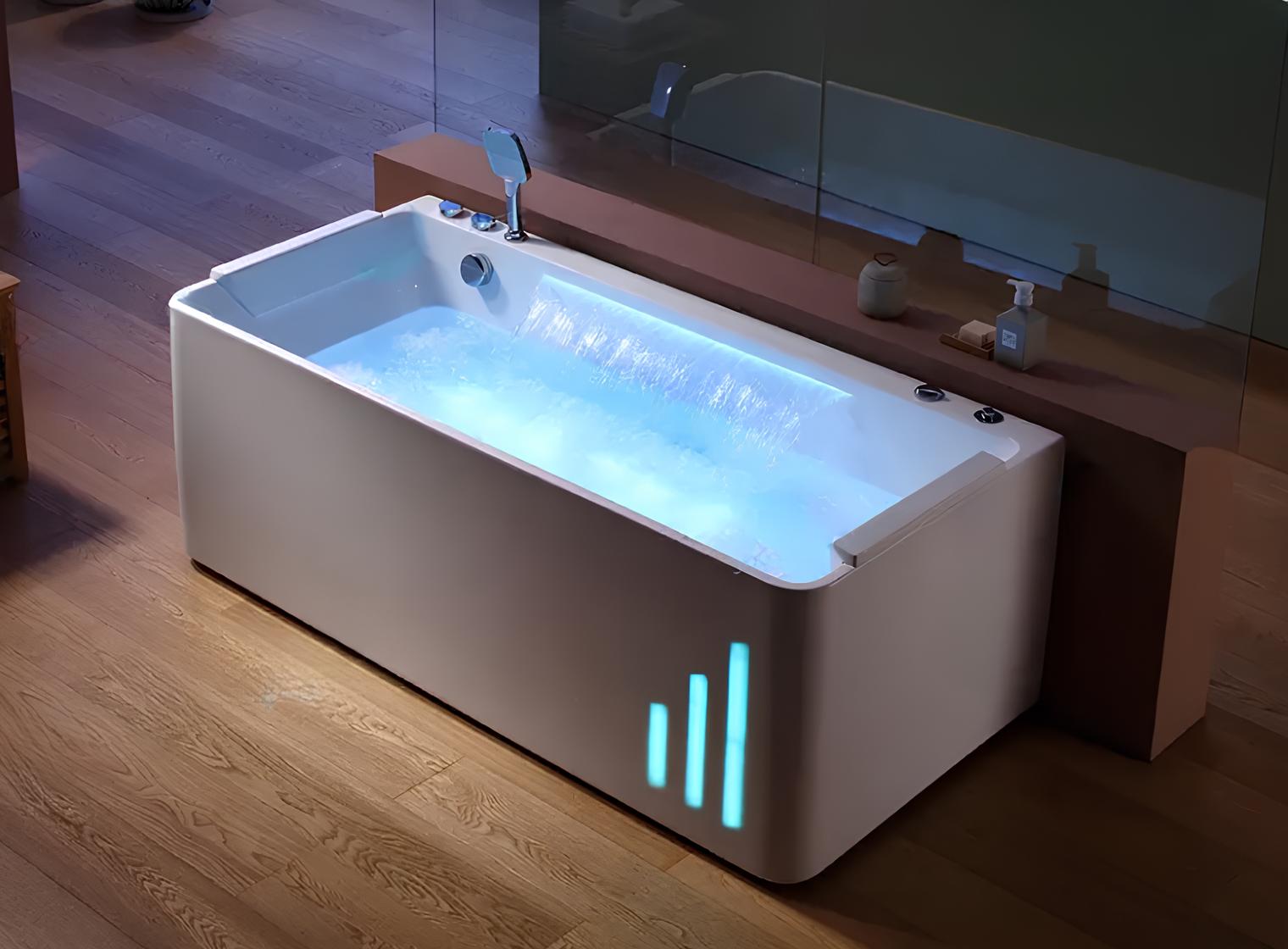 Badewanne Whirlpool Blubberbad Whirlwanne Hydromassagewanne Spa-Bad 170x80 cm