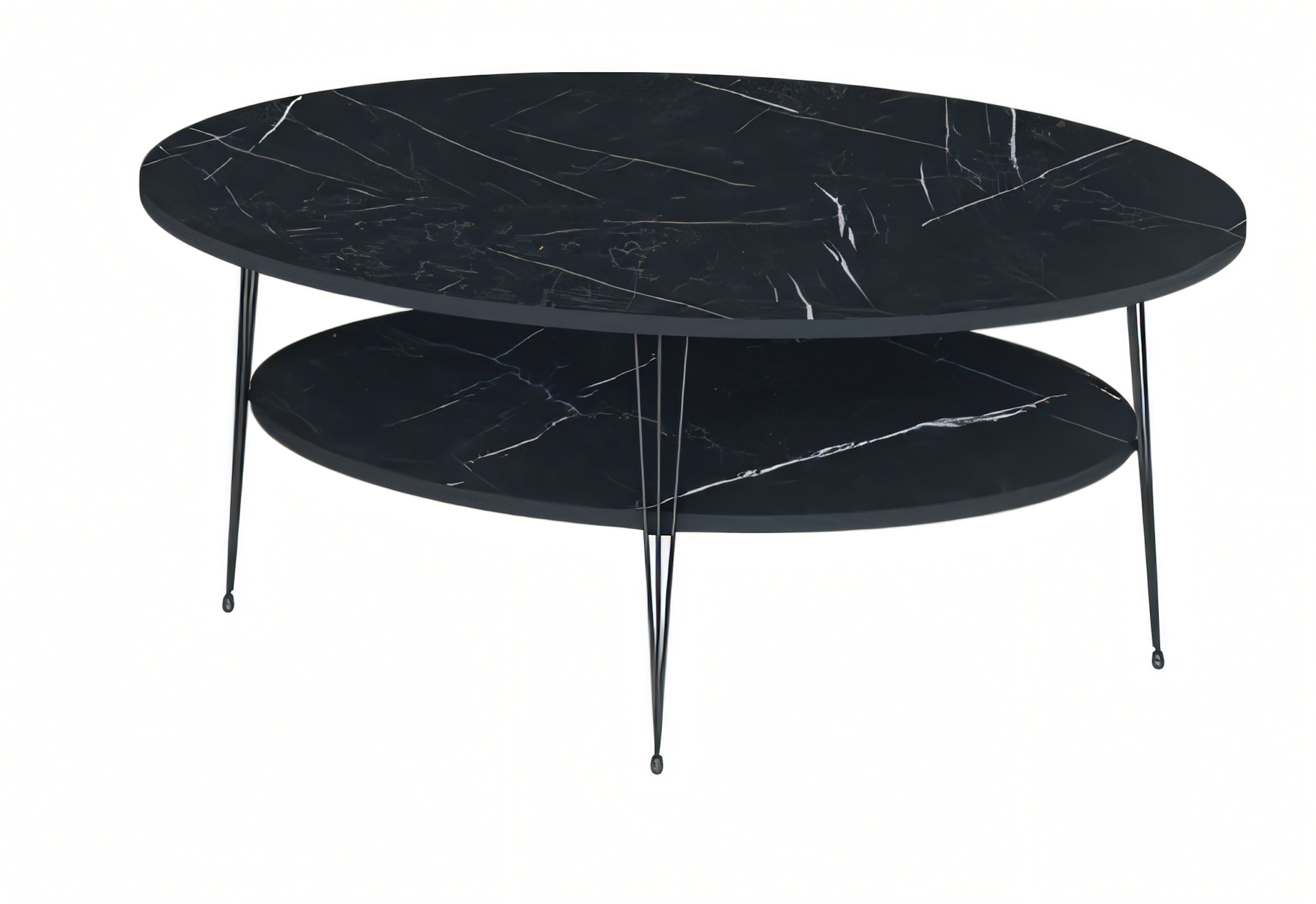 Moderner schwarzer Couchtisch aus Holz mit elegantem Design