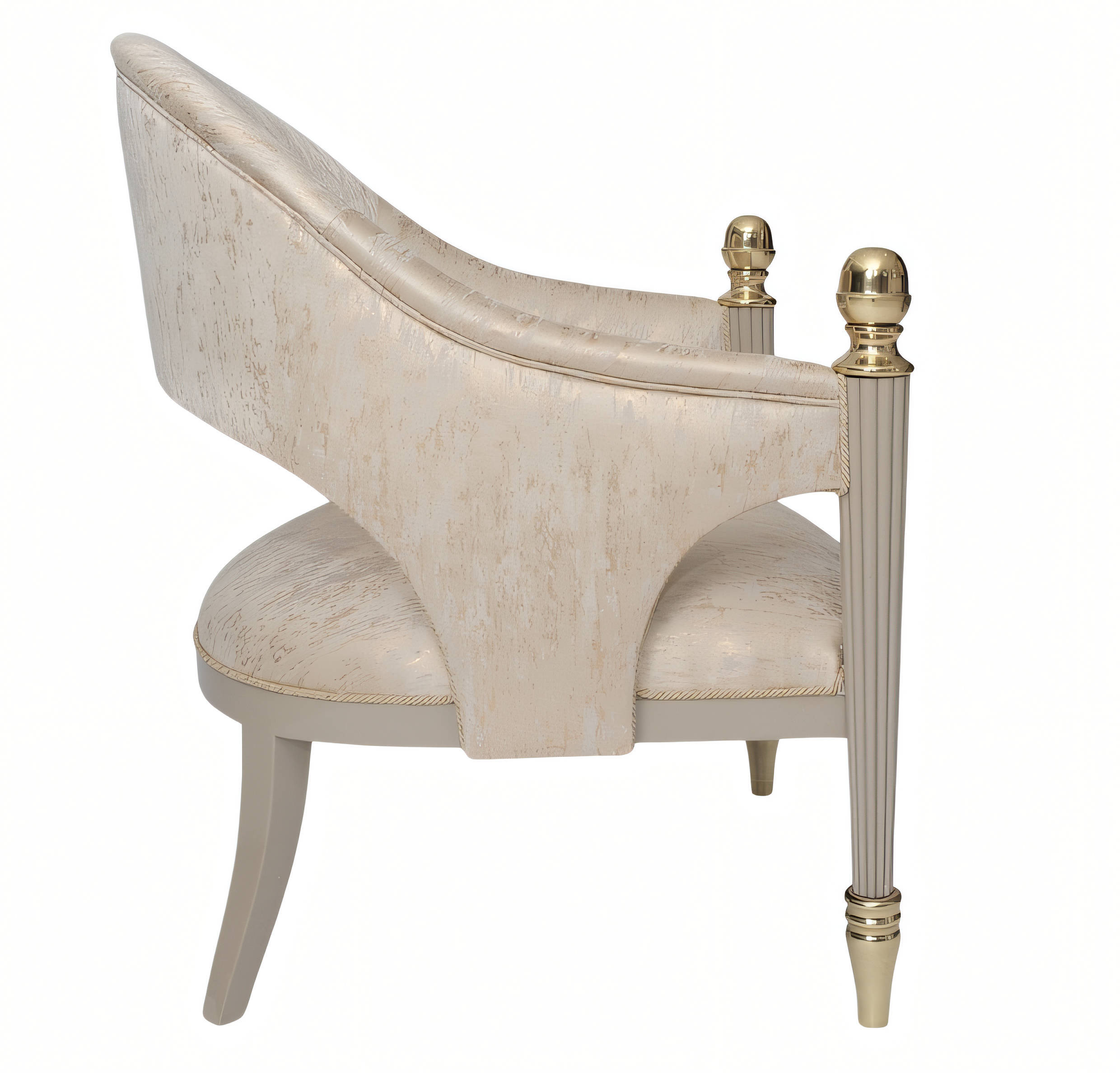 Moderner Beigefarbener Stoffsessel im eleganten Design