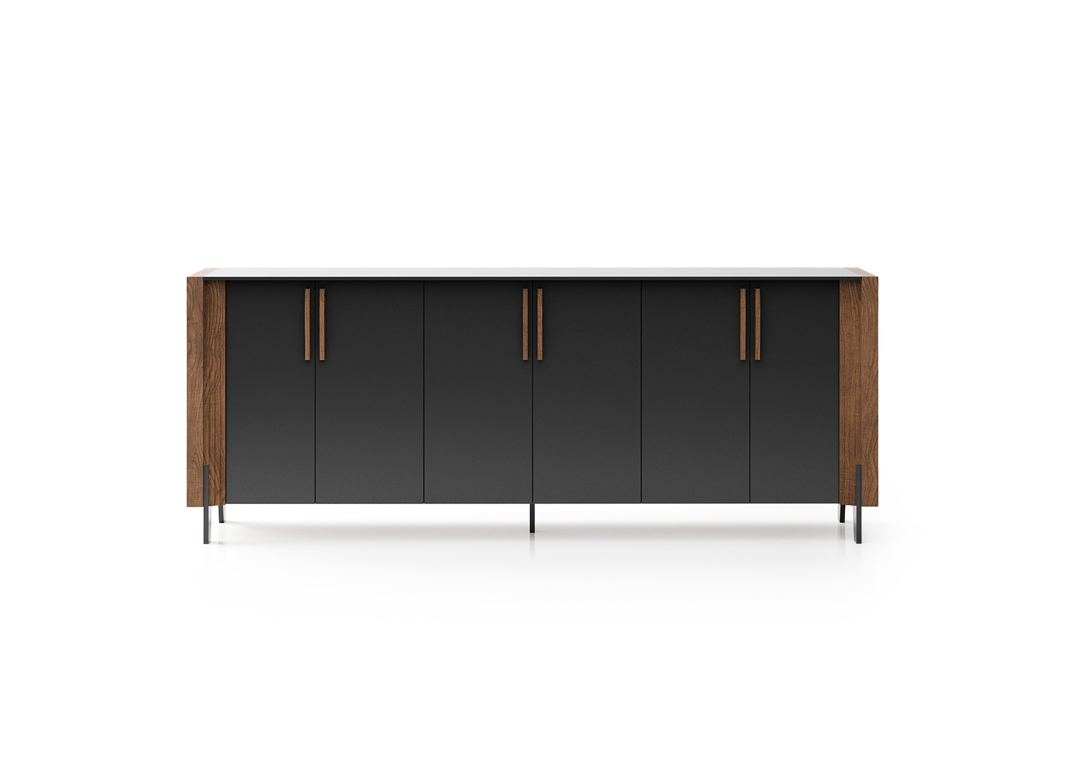 Schwarze Holz-Konsole modern, elegantes Design, vielseitig, langlebig