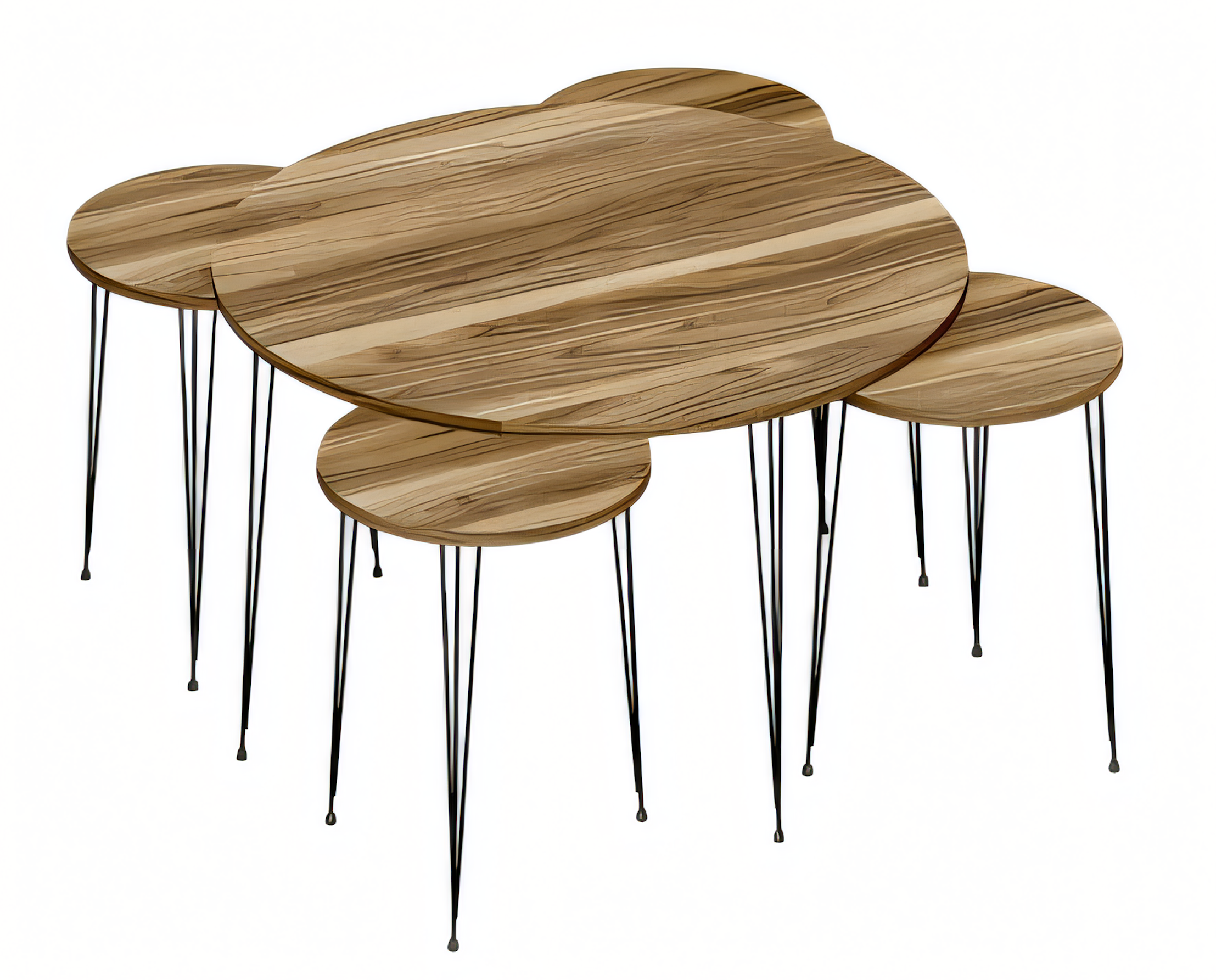 Elegante braune Holzbeistelltische im stilvollen Design