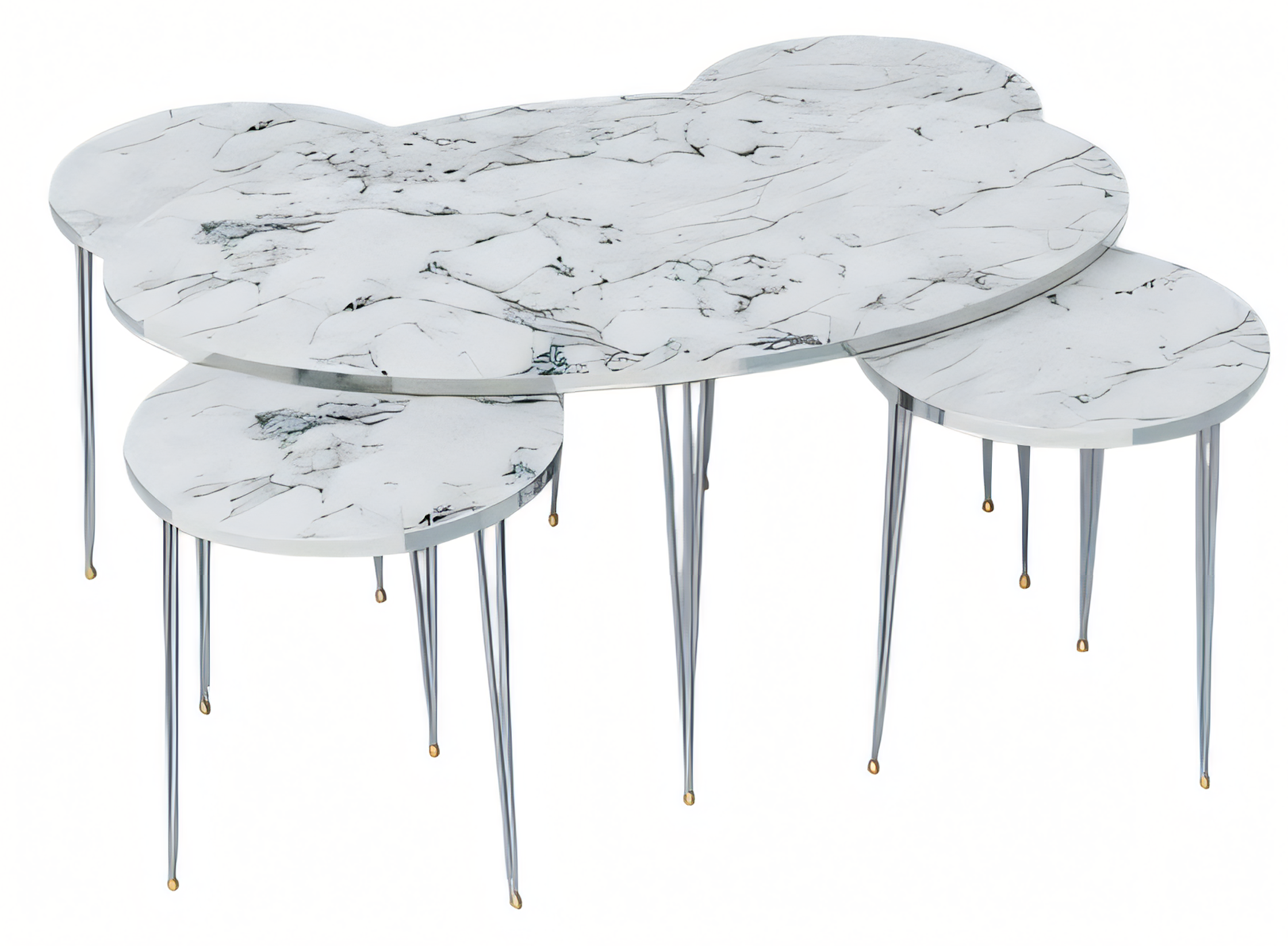 Weiße Holz-Esszimmer-Tisch mit modernem Design