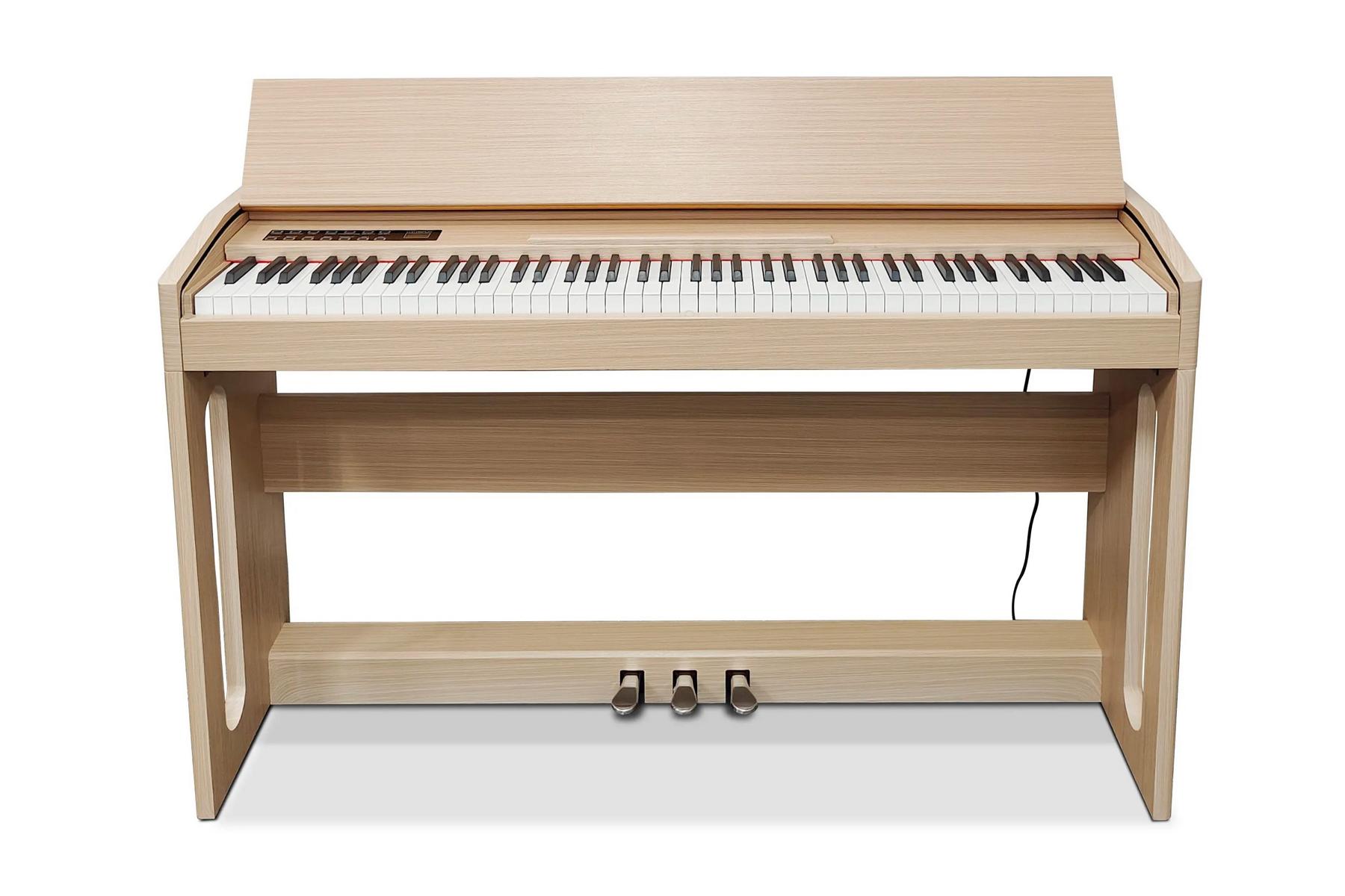 Digitales Klavier Piano Heimklavier Digital Keyboard 130cm Hellbraun