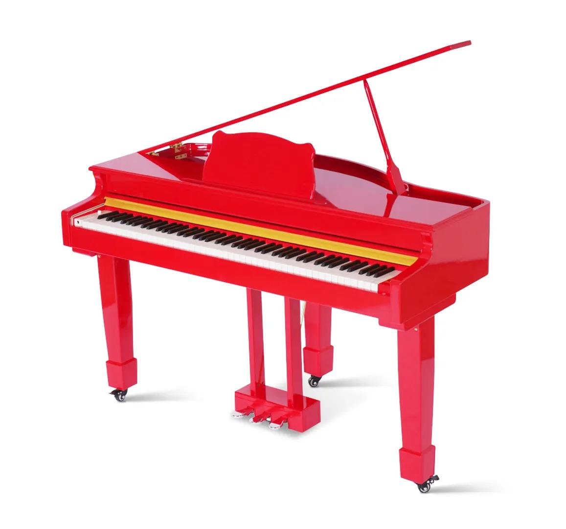 Rotes Klavier Flügel Digitalpiano Flügelklavier Hochglanz Piano