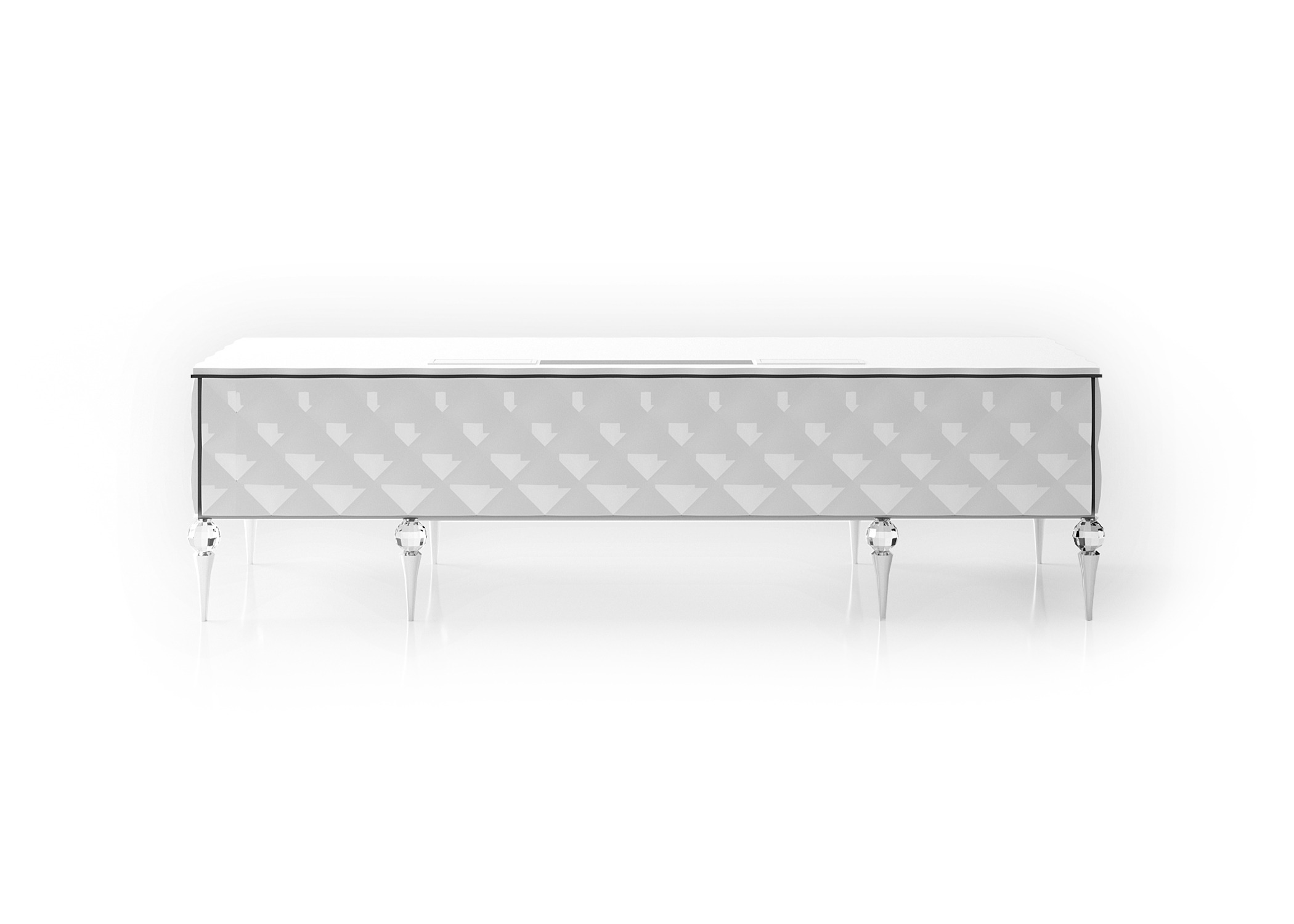 Weißer Holzschreibtisch im eleganten Design für Homeoffice