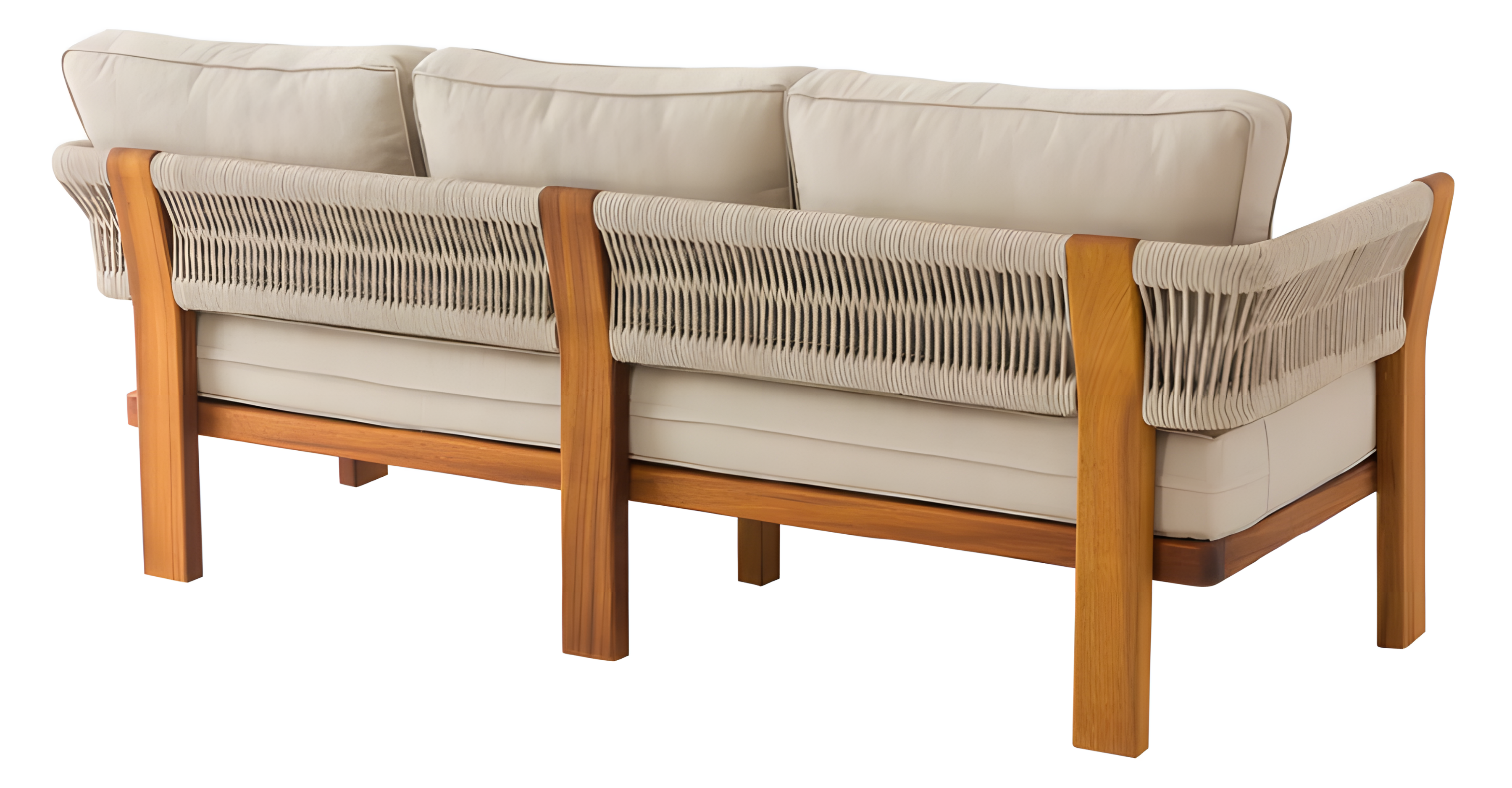 Modernes beige Stoffsofa für Terrasse und Balkon