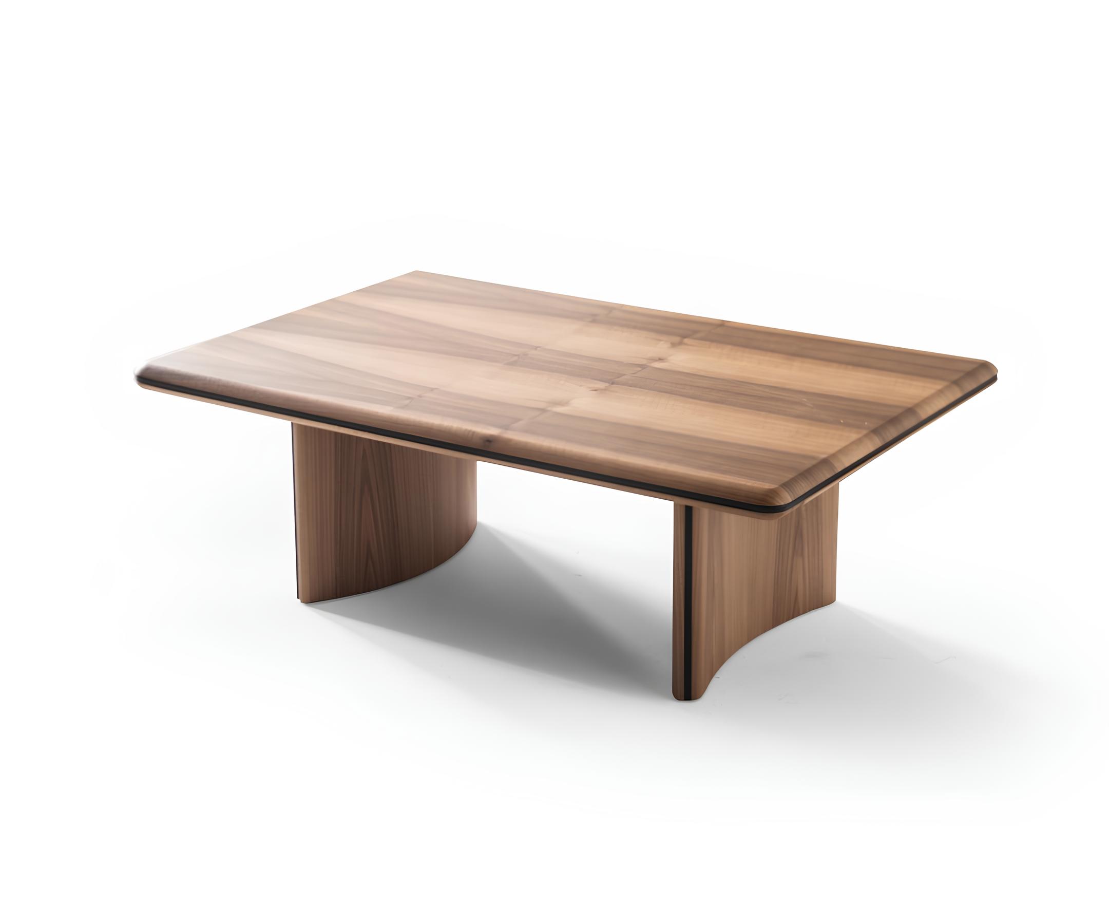 Eleganter brauner Holz-Couchtisch im modernen Design