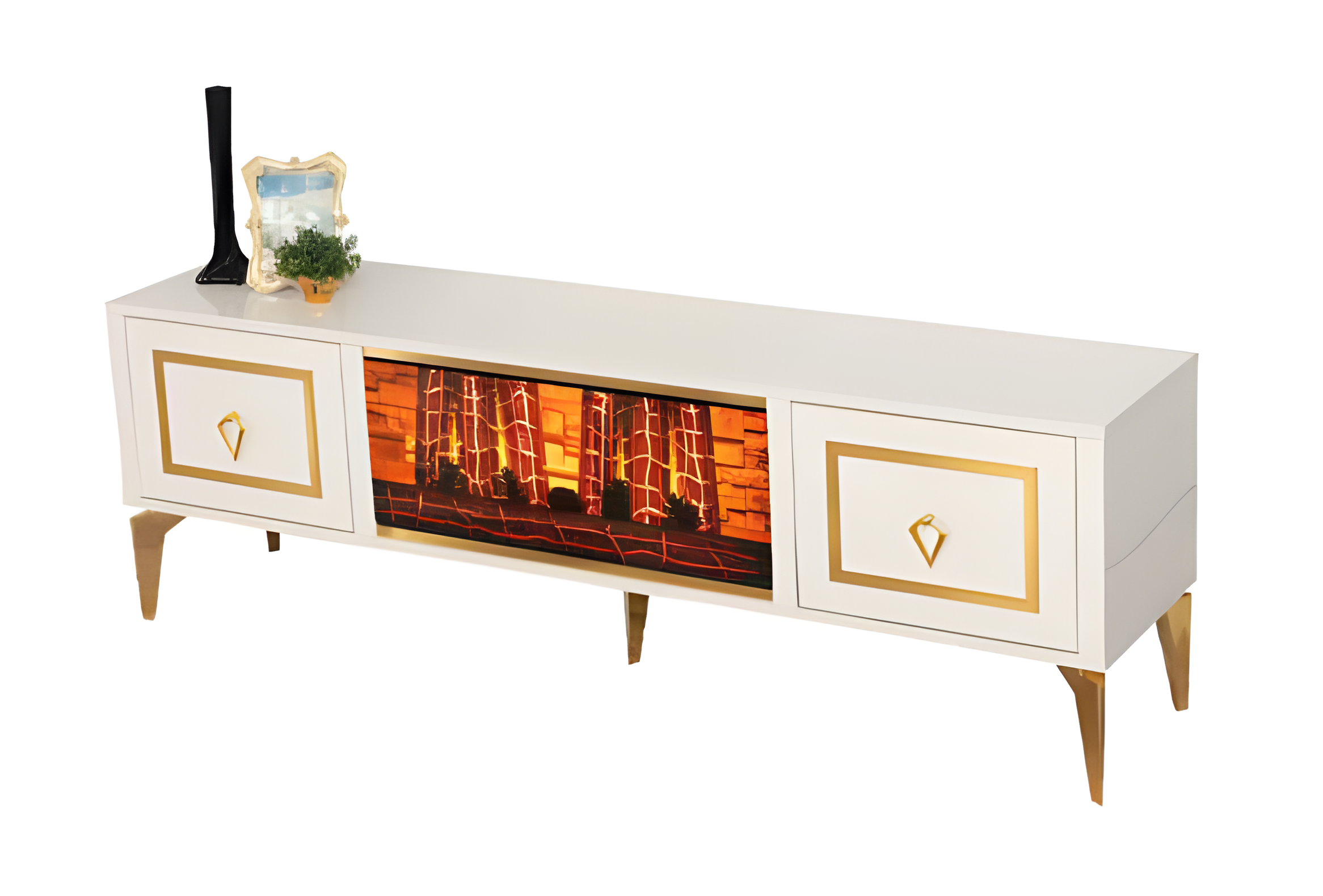 Erstaunlicher TV-Schrank mit strapazierfähigen Füßen aus Hartkunststoff