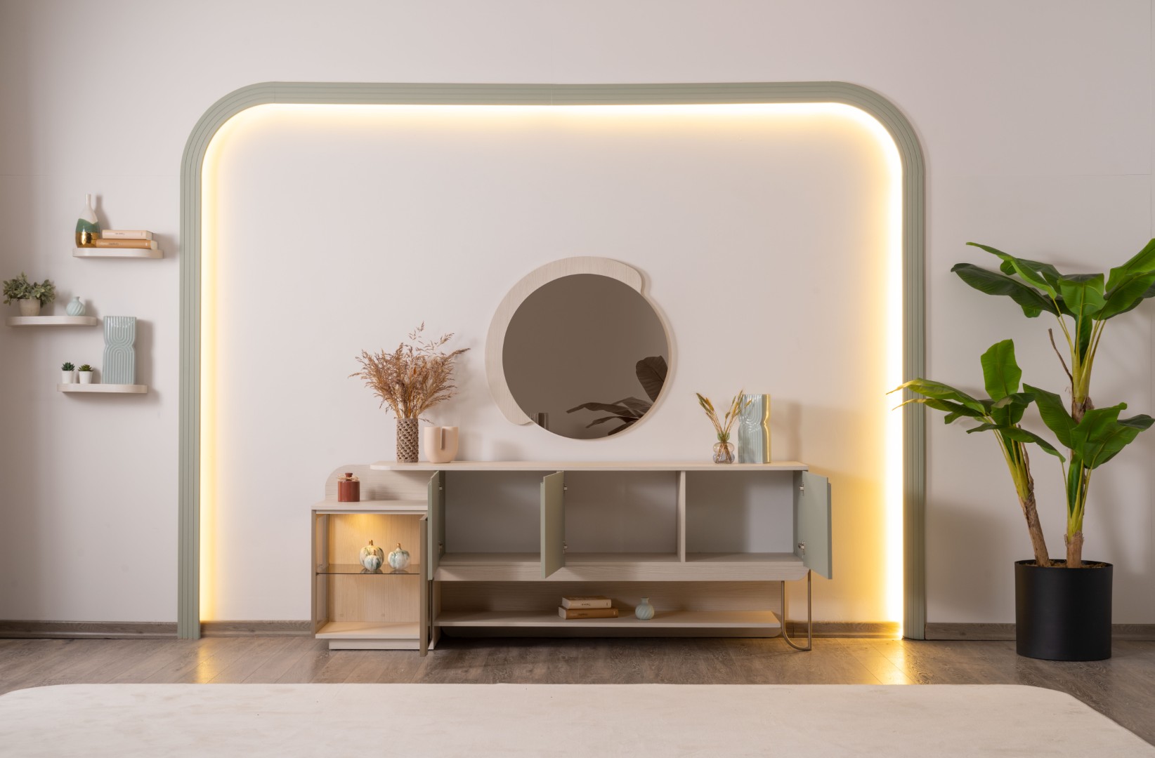 Sideboard mit Spiegel Eine praktische Lösung für Ihren Raum.