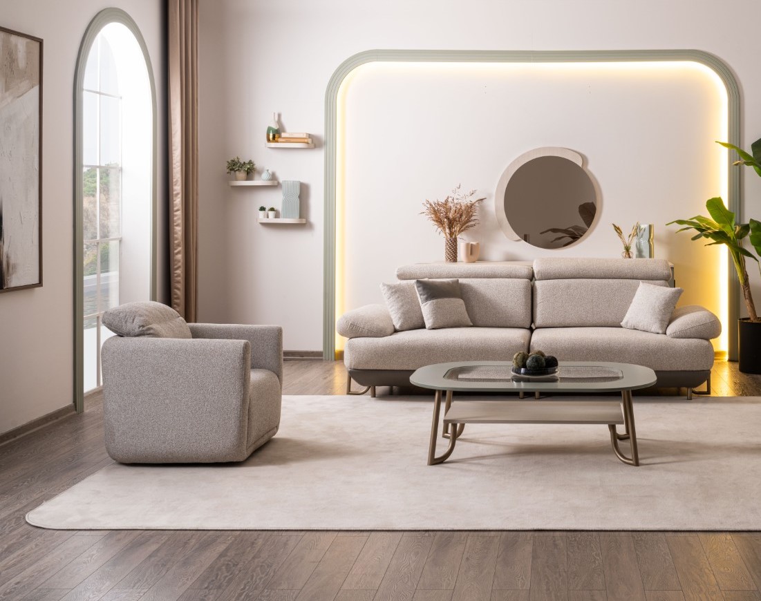 Elegantes Set in modernem Design für ein stilvolles Wohnzimmer