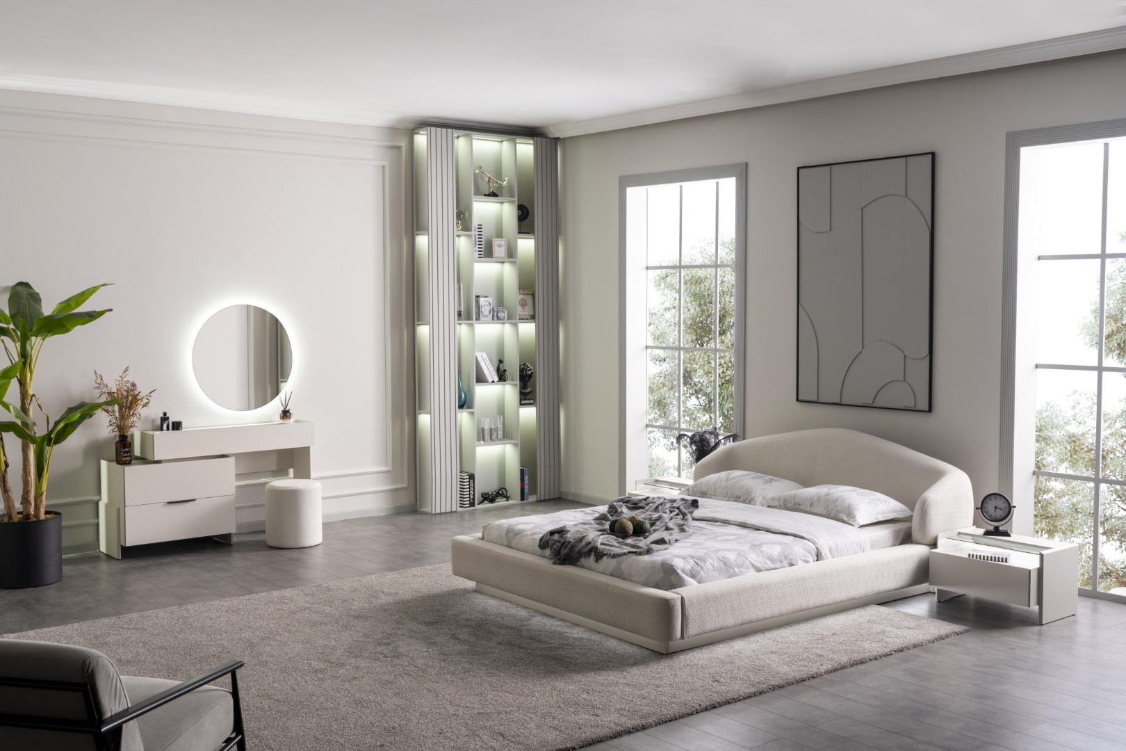 Ein elegantes Set für eine gemütliche Atmosphäre im Schlafzimmer