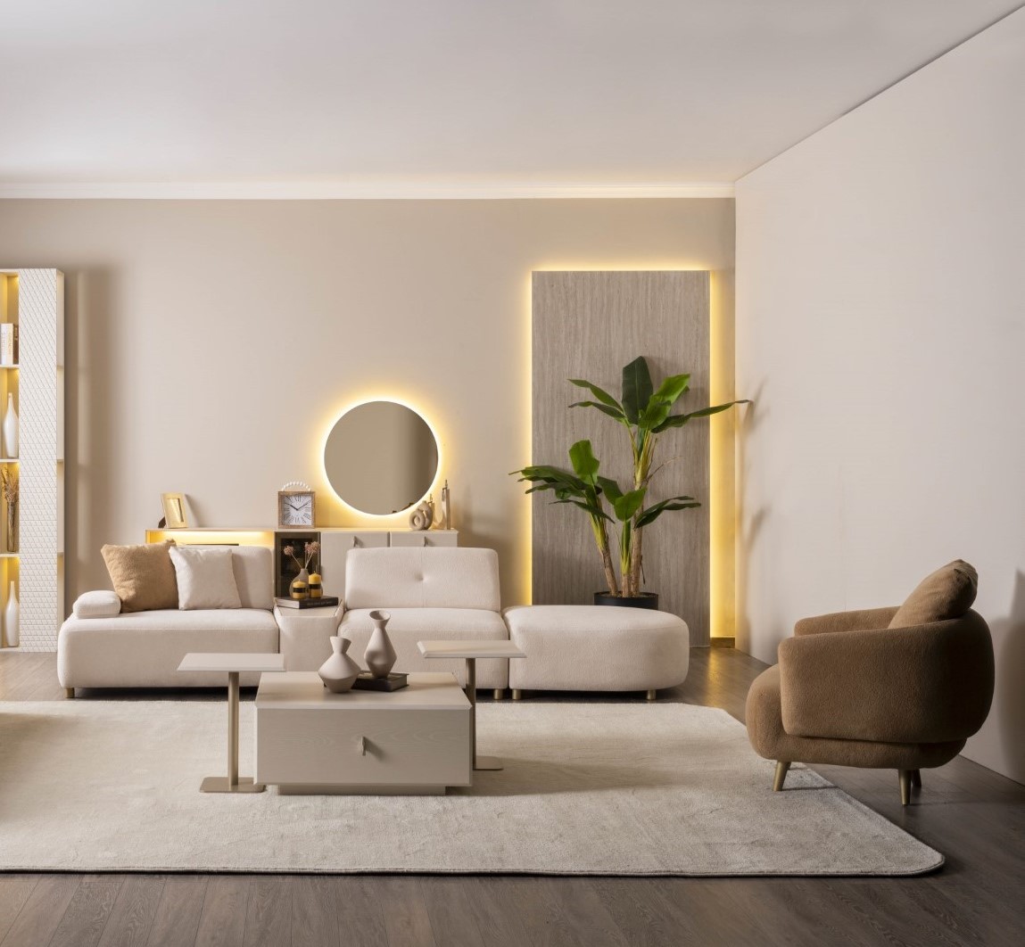 Wohnzimmer-Set Moderne Schlichtheit Klare Linien, gemütliches Zuhause