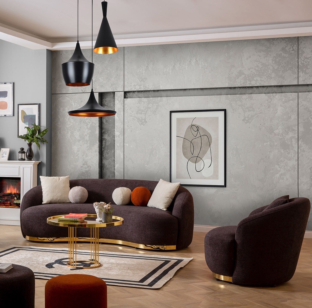 Schönheit und Komfort in einem Set – Sofa und Sessel