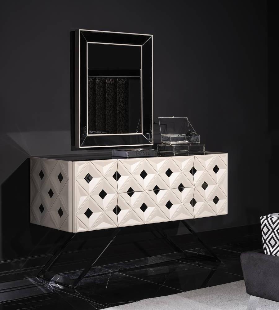 Schminktisch mit Spiegel Schminkkonsole Frisiertisch Holz Weiß Konsol Hochwertig