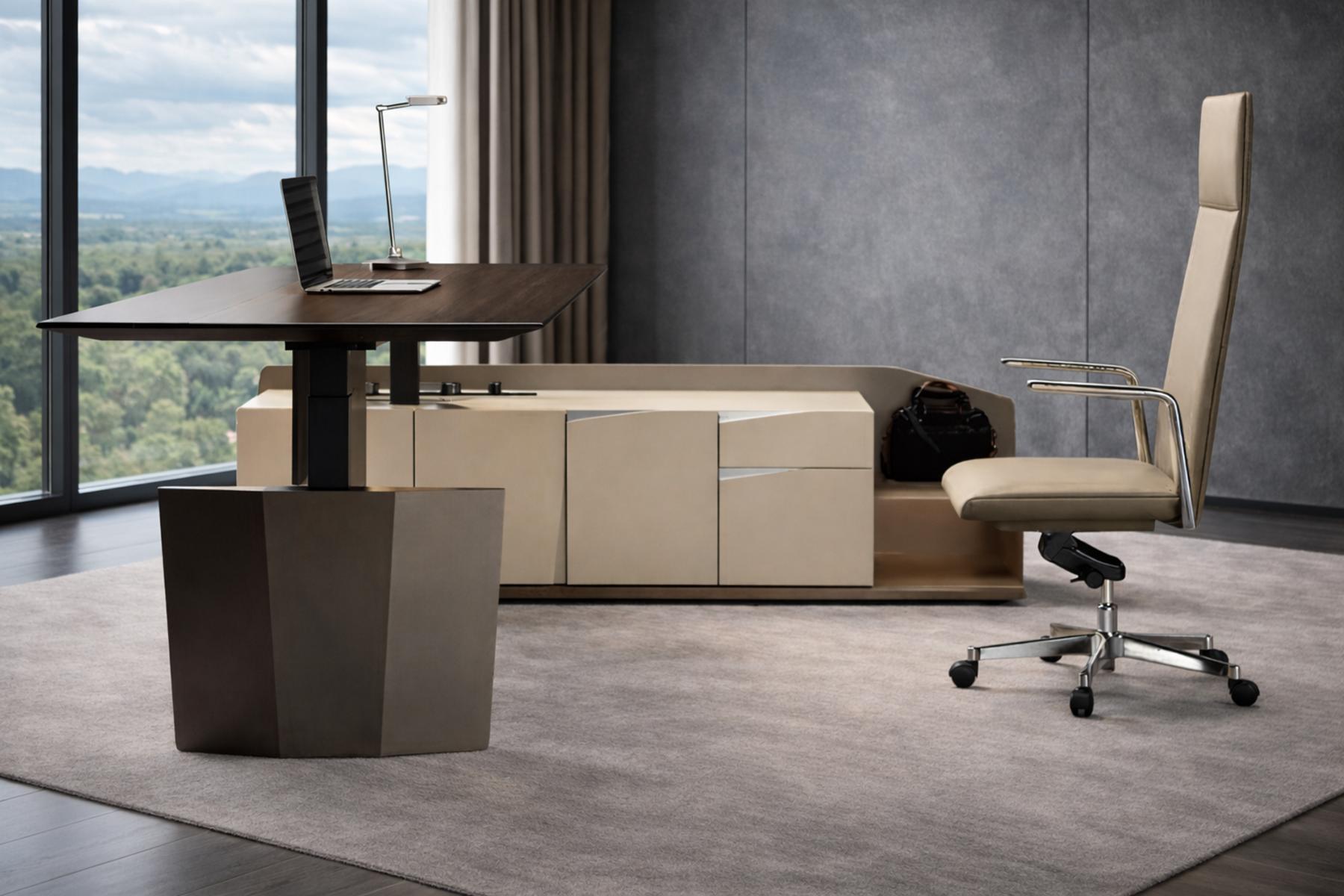 Moderner Schreibtisch mit elegantem Design praktischer Funktion