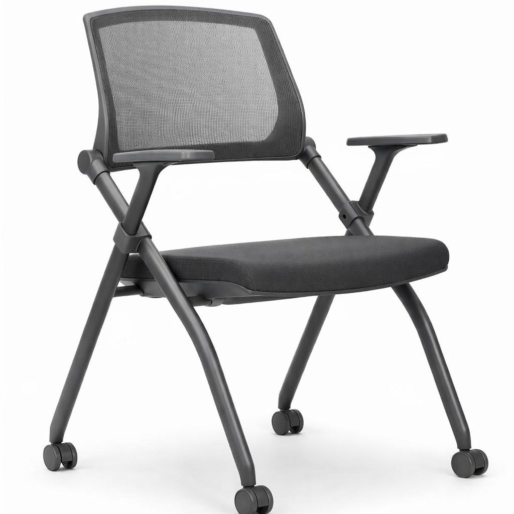 Ergonomischer Seminarstuhl mit Mesh-Rückenlehne und Armlehnen
