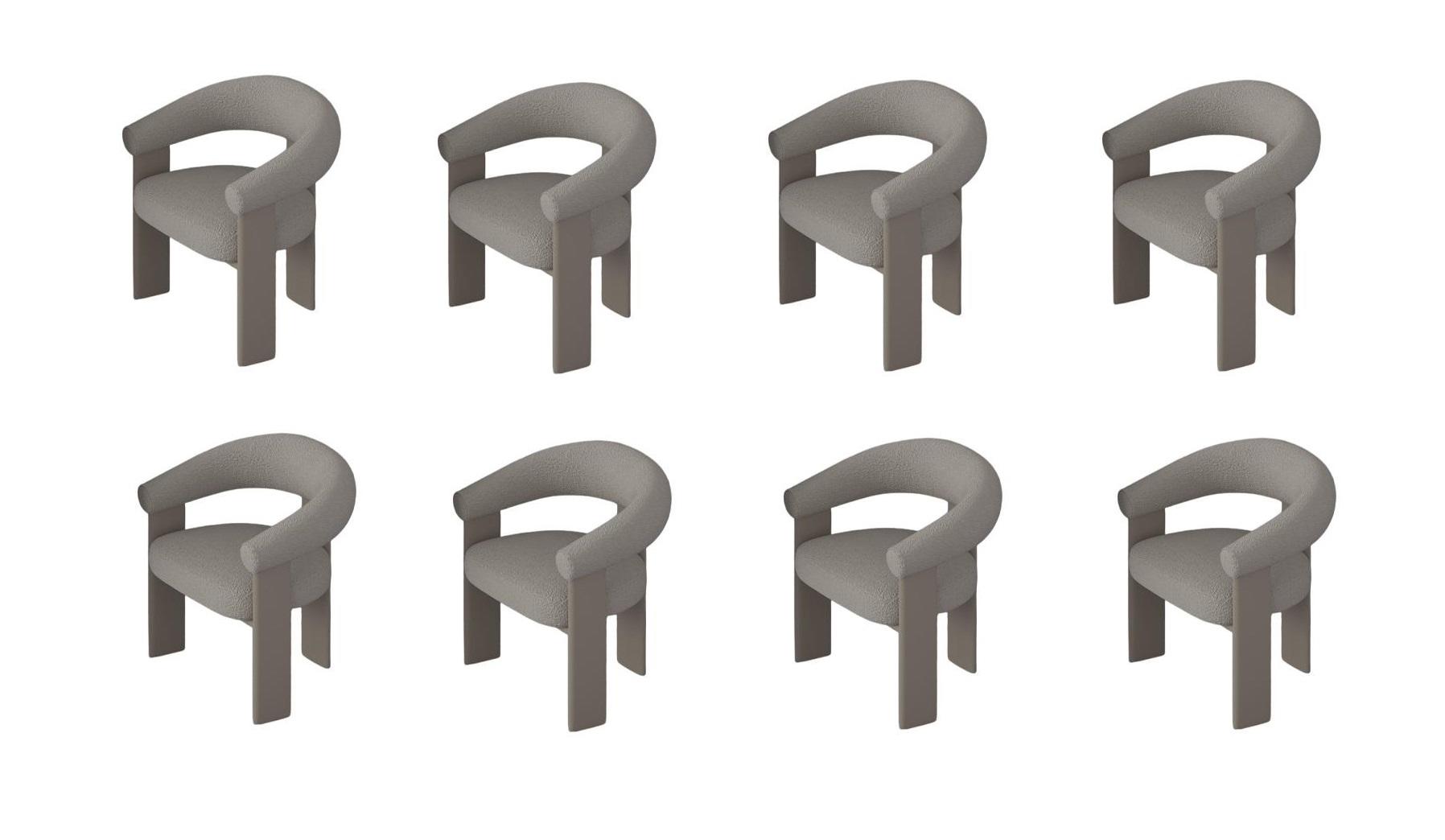 Esstischstühle Set Moderner Stil Beige Holzgestell Elegantes Design