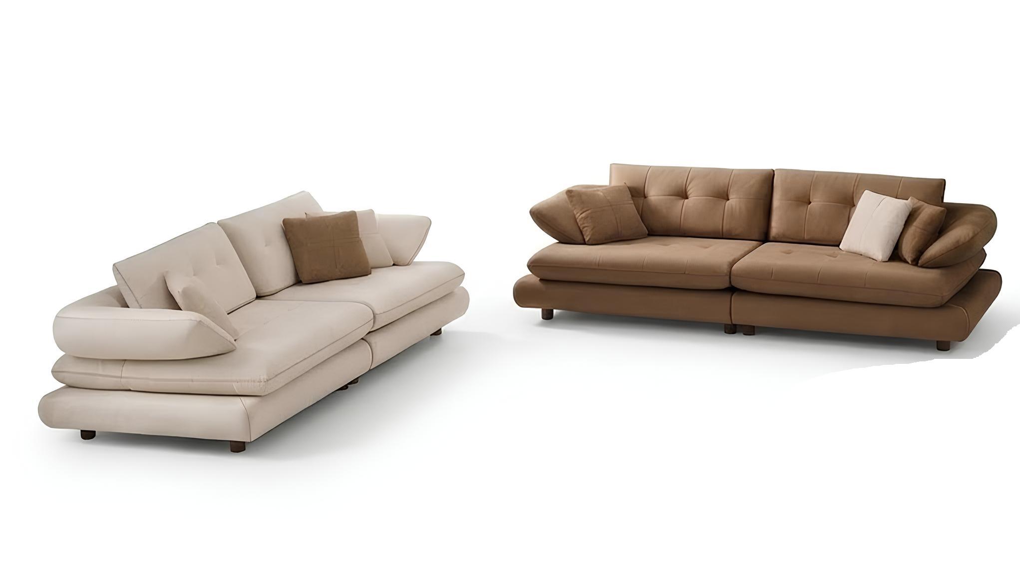 Sofa-Set Sofa Moderner Stil Weiße Farbe Weiche Armlehnen Einstellbar