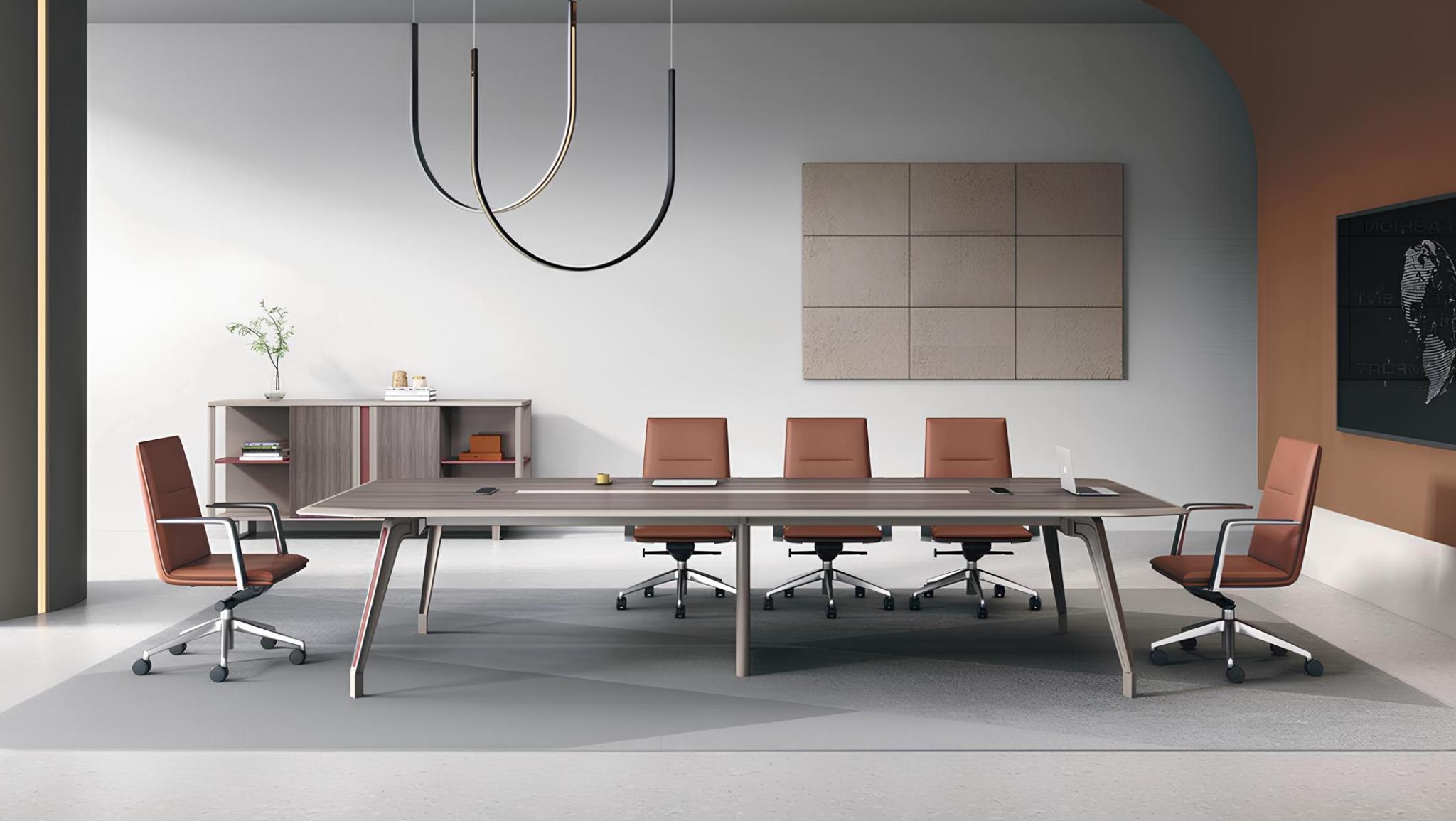 Modernes Büro Set Konferenztisch und Sideboard für professionelle Räume