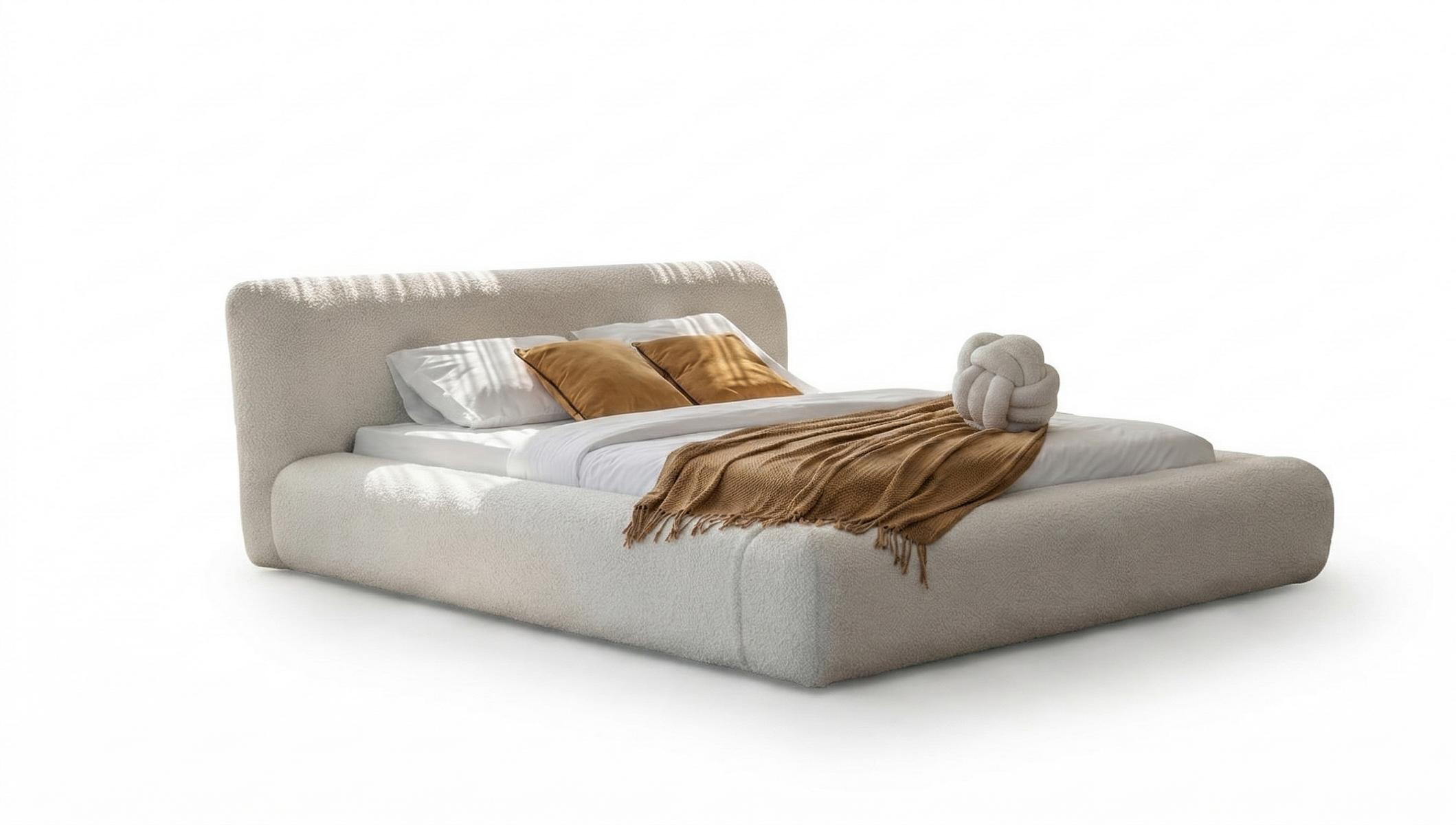 Bett Beige Moderner Stil Bequem Praktisch Stilvoll Elegant Luftig