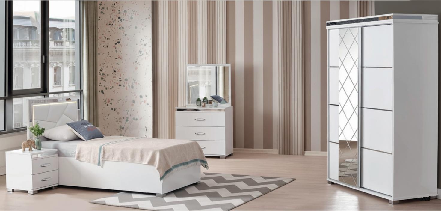 Stilvolles 4-teiliges Jugendzimmer-Set mit Bett und Stauraum