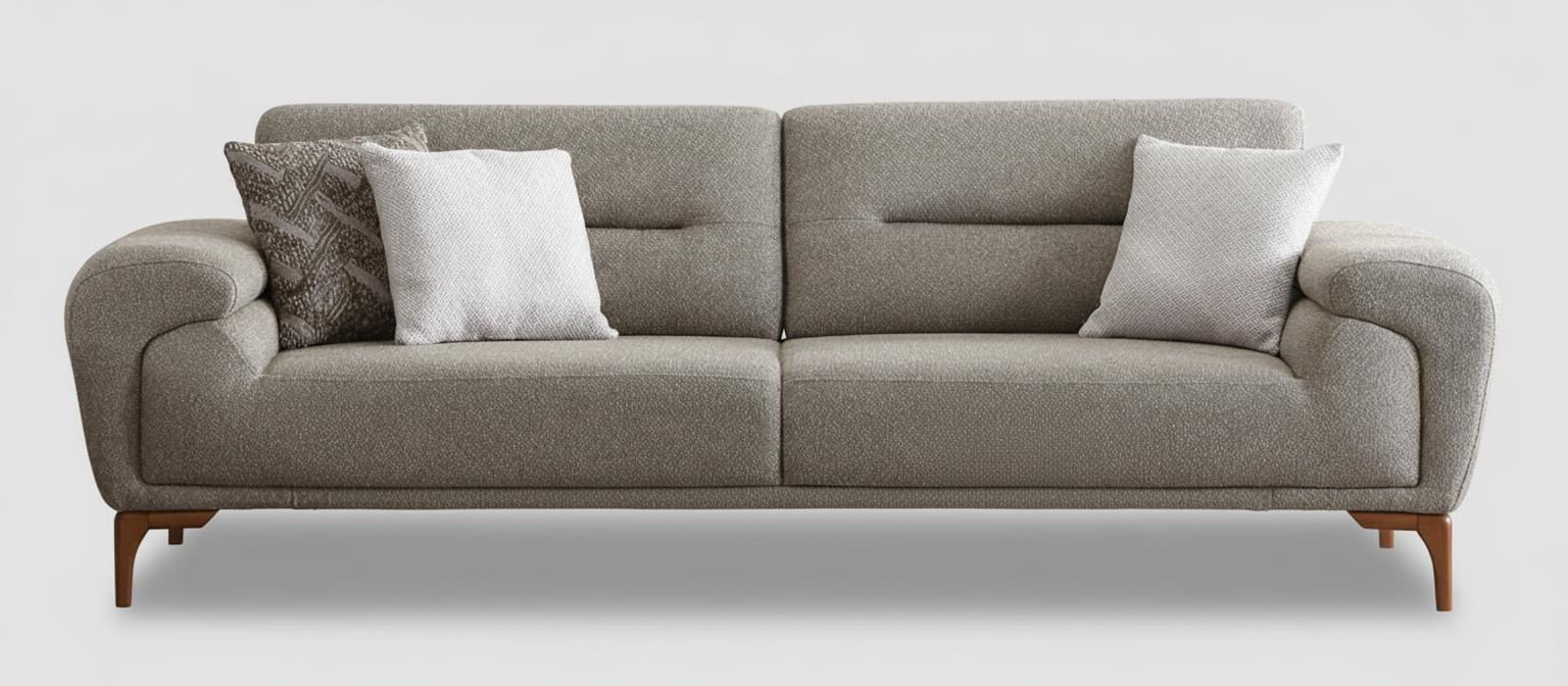 Sofa 3-Sitzer Modern Grau Luxus Elegant Design Couch Polstersofa Neu