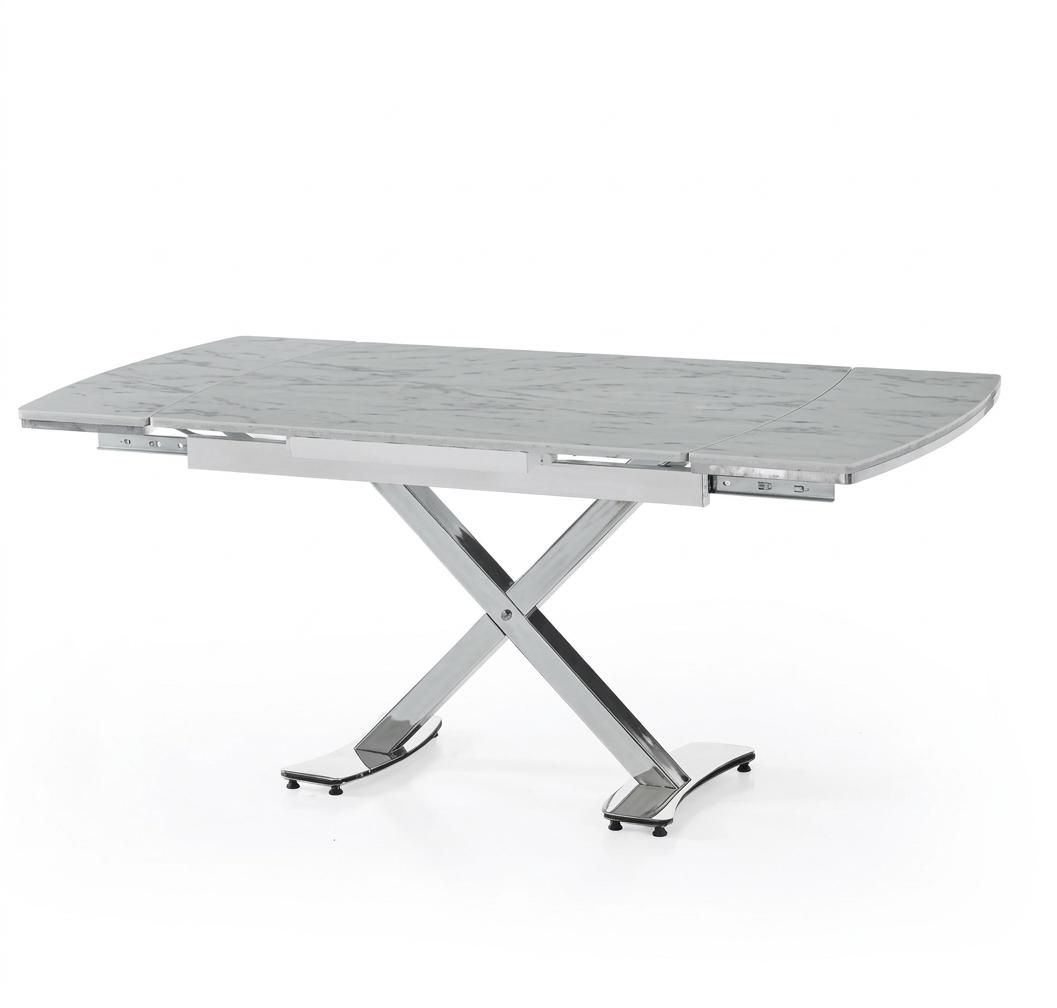 Esstisch Marmor Komfortabel Modern Ausziehbar Beige Auf Rädern