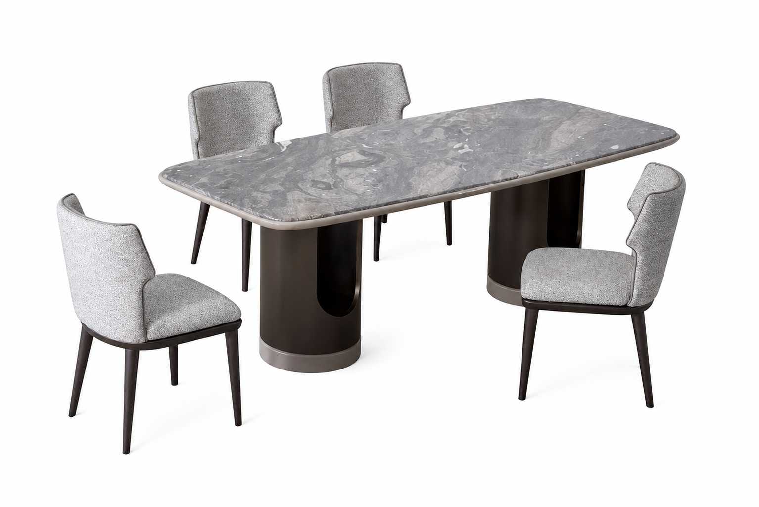 Esszimmer Luxuriöses Einrichtung Modern Set Esstisch + 4x Stühle Designer