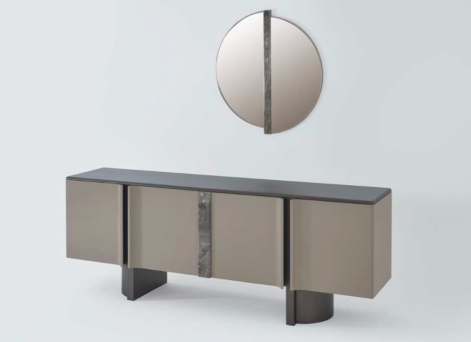 Sideboard mit Spiegel Buffet Schrank Stauraummöbel Kommodenschrank Anrichte