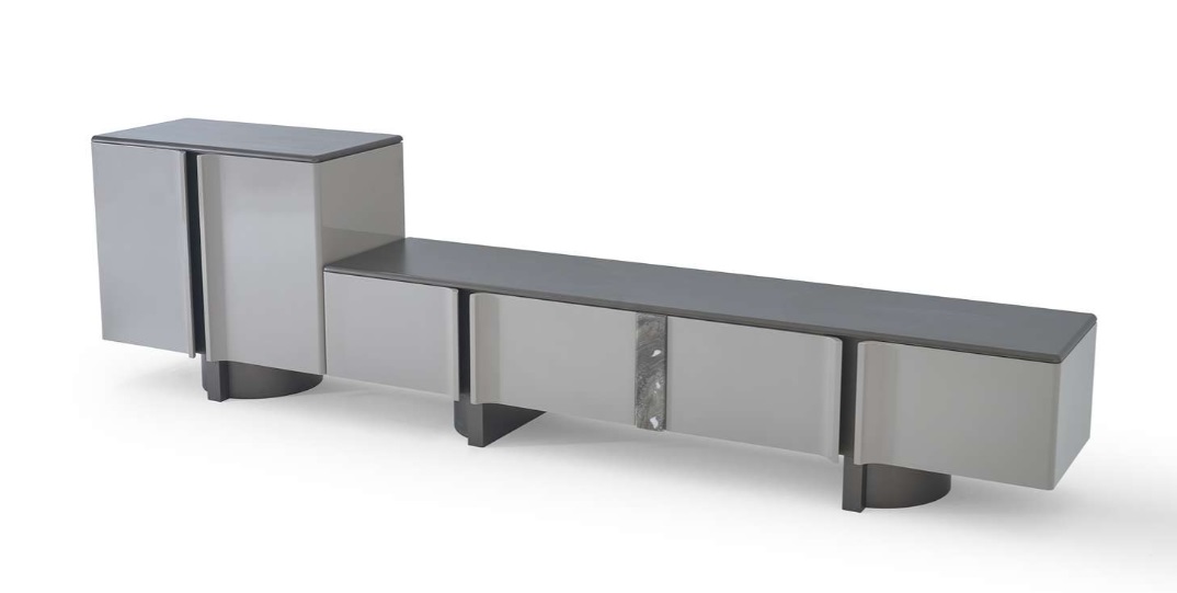 Luxusmöbel Wohnwand Wohnzimmer Moderner TV Lowboard mit Schrank