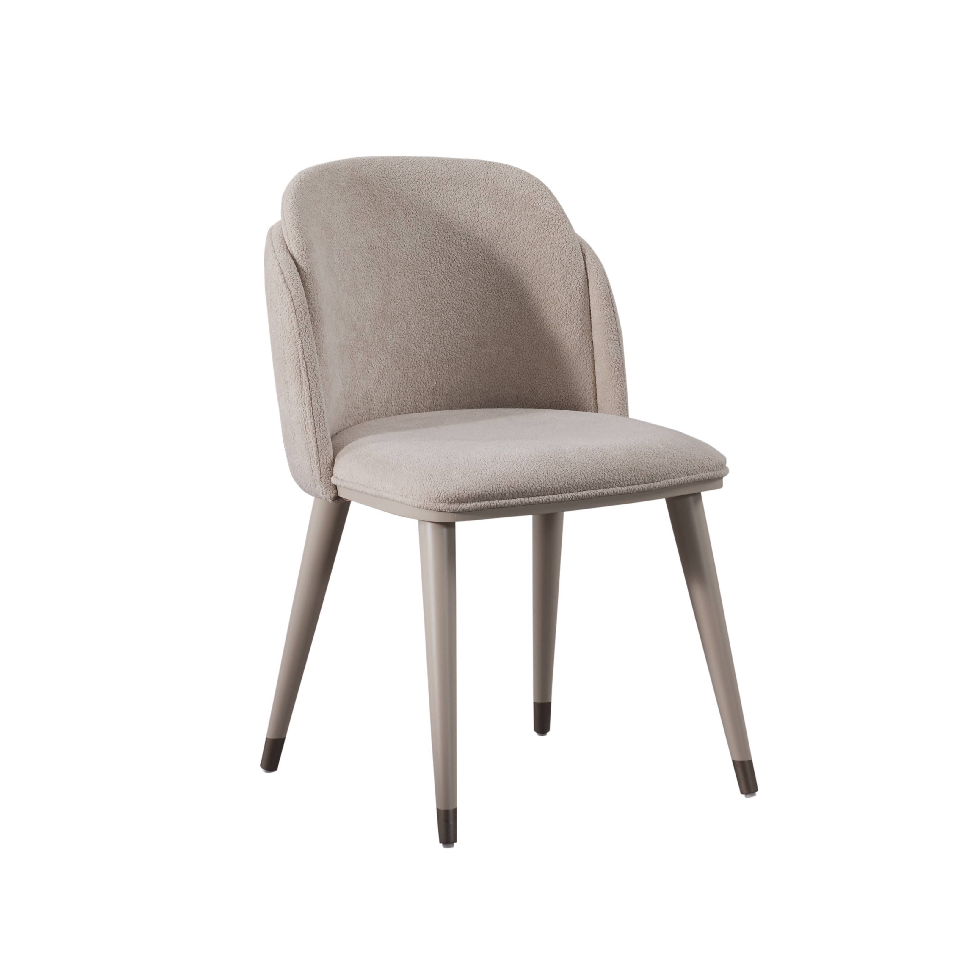 Modern Stuhl Beige Bezugsstoff Bequemen Rückenlehne Stilvolles Desig