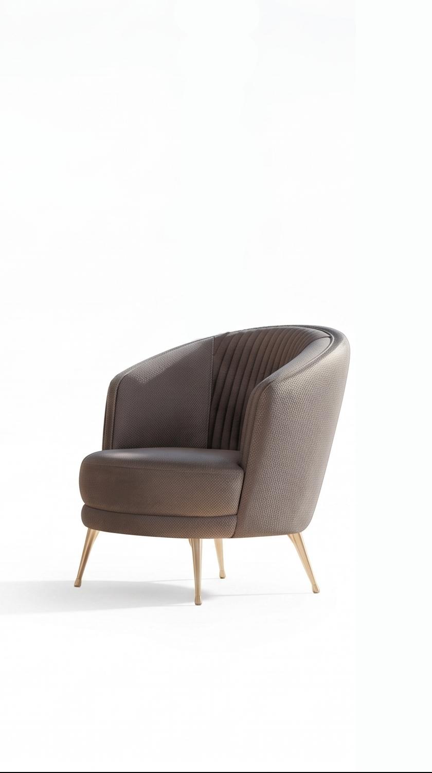Sessel Modern Braun Elegant Polstersessel Clubsessel Cocktailsessel