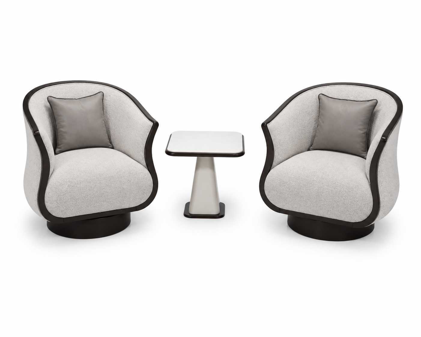 Garnitur 1+1 Sitzer Wohnzimmer Beistelltisch Designer Komplettes
