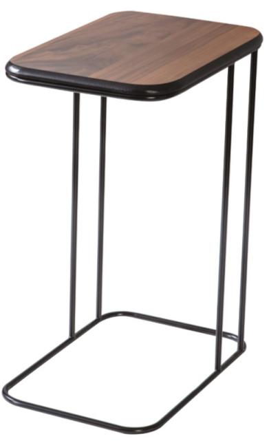 Couchtisch Modern Beistelltisch Rechteckig Holz Metall Schwarz Braun