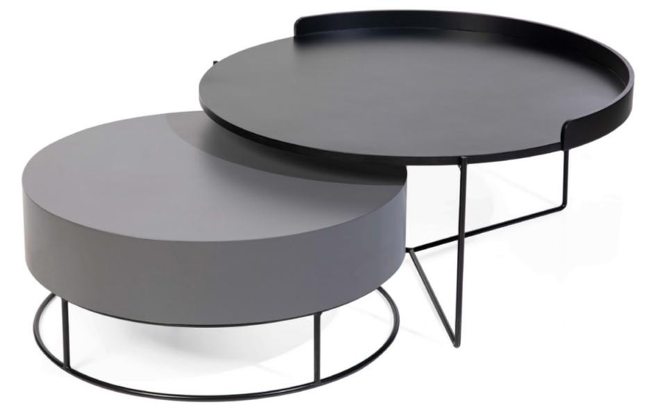 Couchtische Schwarz Neu Modern Rund Luxus Beistelltische Wohnzimmer