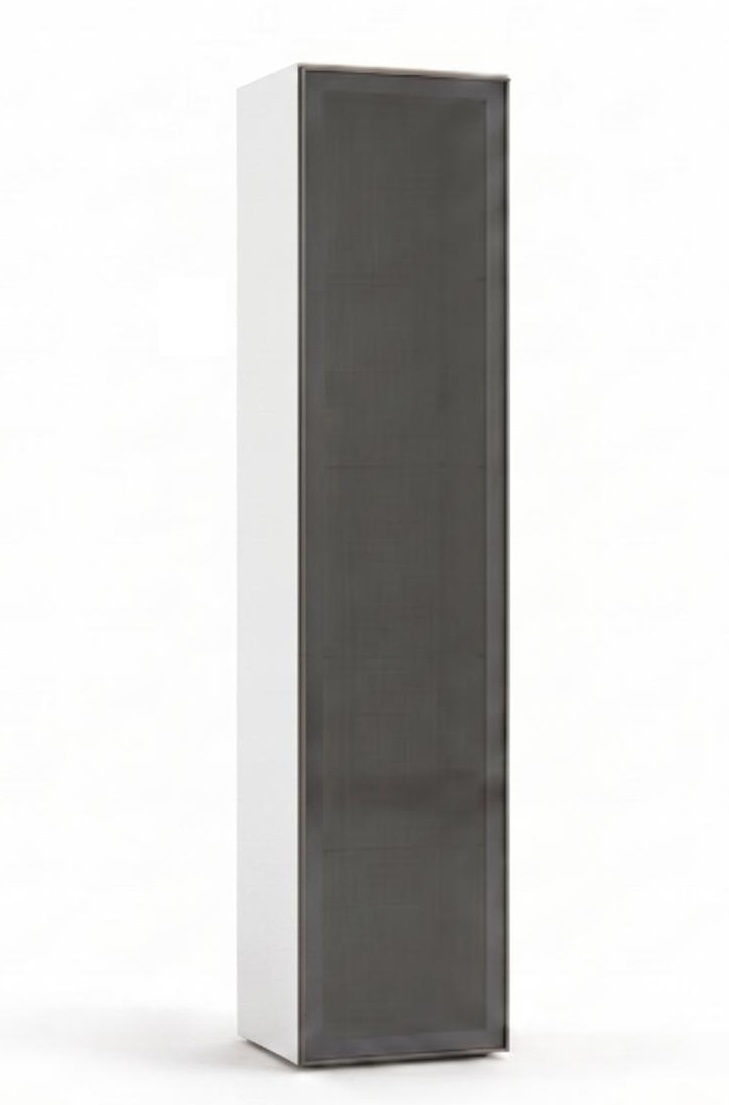 2x Vitrinenschrank Weiß Moderner Stil  Minimalistisch Hängeschrank Regal