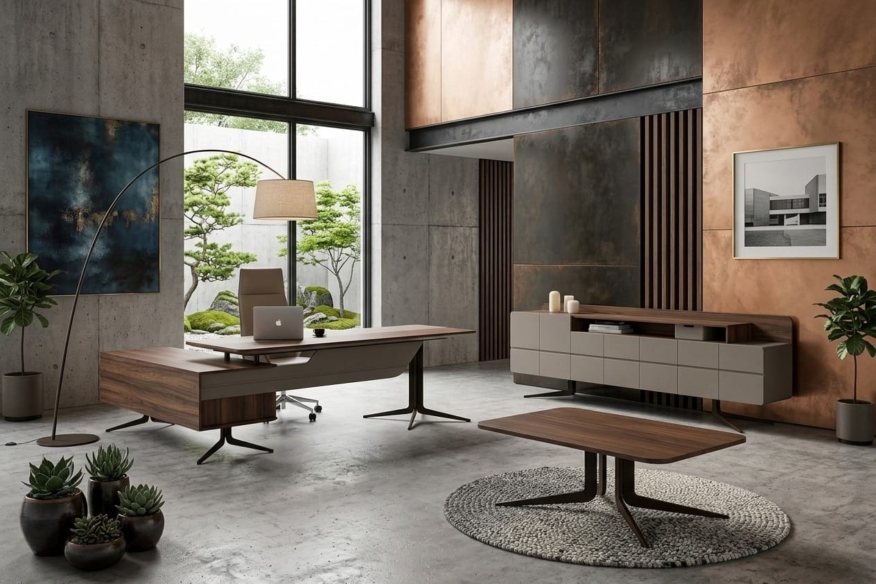 Elegantes Büro Möbel Set Design Schreibtisch Sideboard Modern