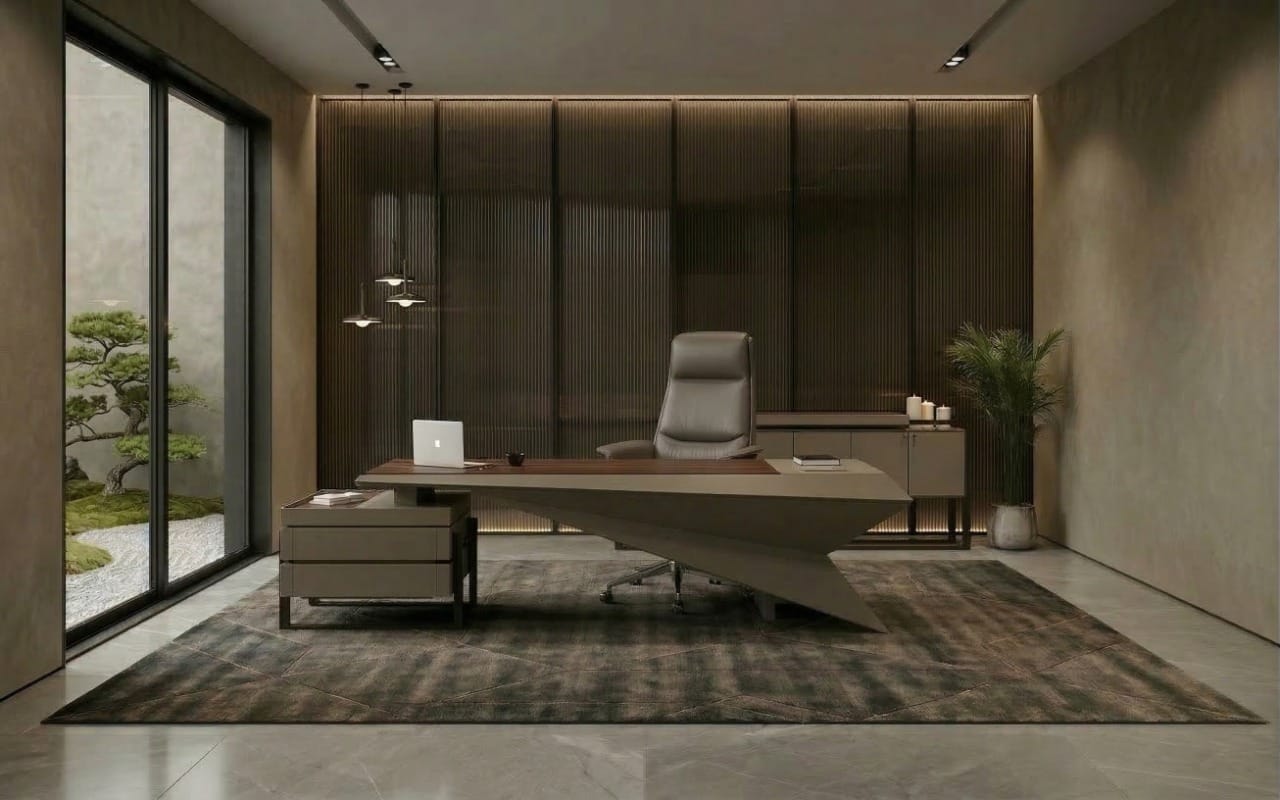 Modernes Büro Set Schreibtisch Sideboard Design Luxus
