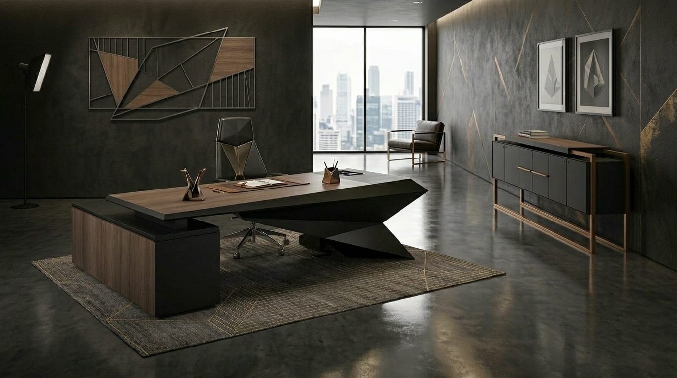 Design Büro Set Modern Schreibtisch Sideboard Arbeitsplatz