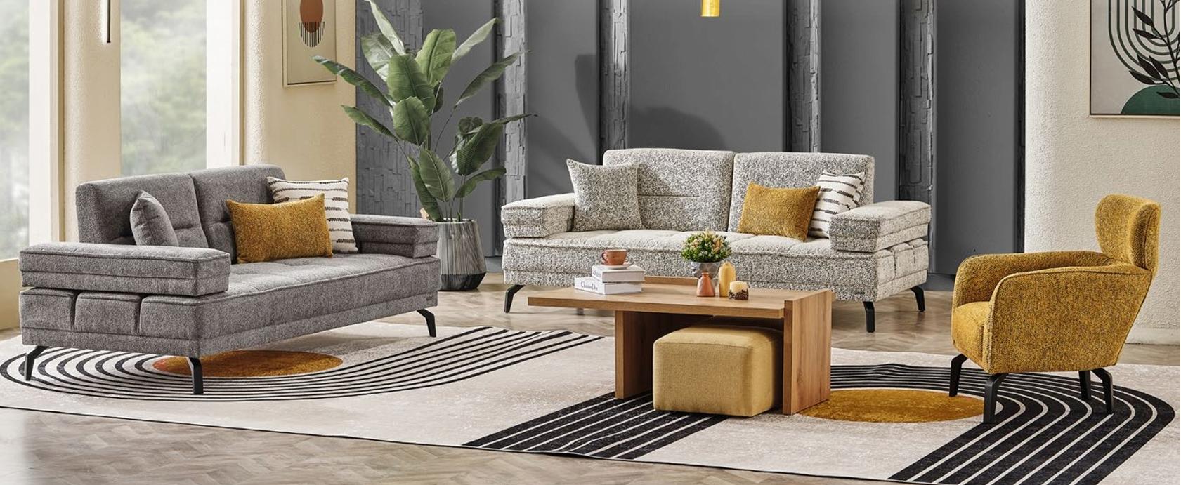 Wohnzimmer set Schlafsofa 3Sitzer Schlafsofa 2Sitzer Sessel  modern