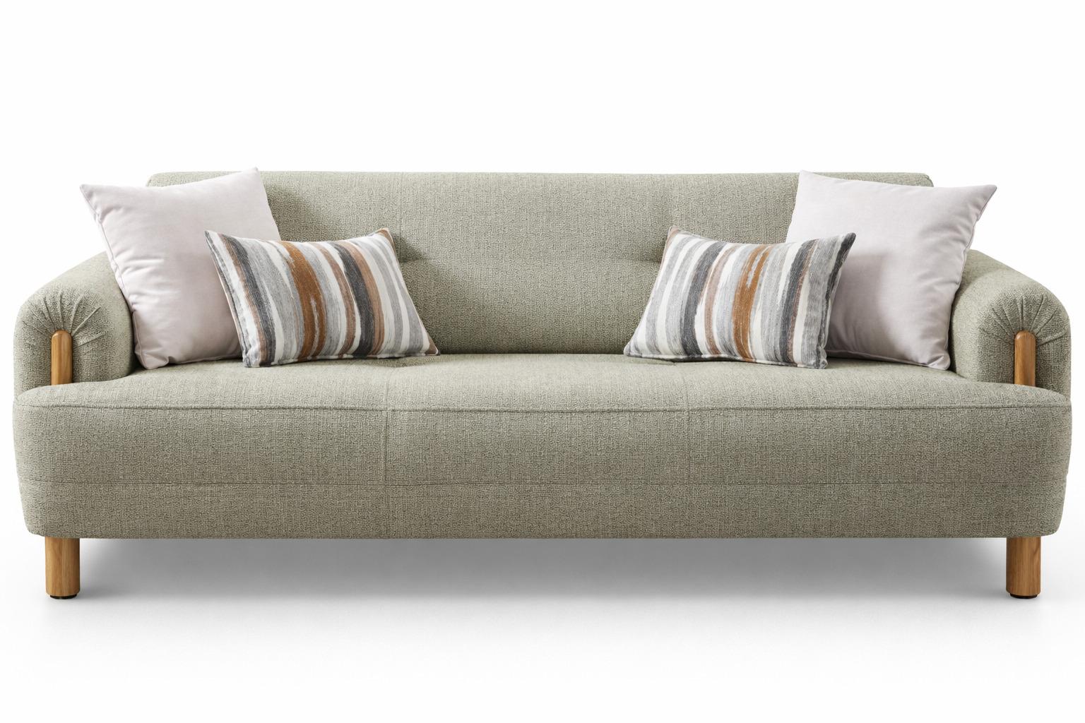 Schlafsofa 2-Sitzer modern weich bequem elegant Holzbeine langlebig