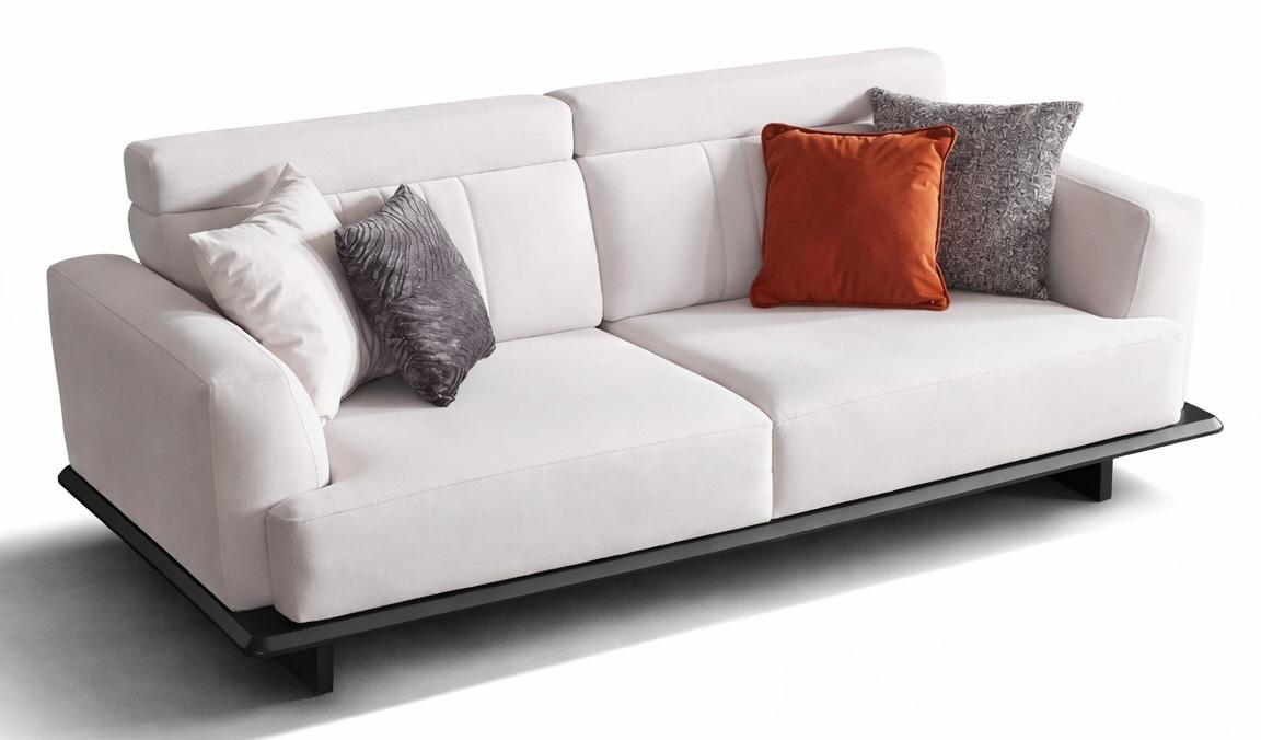 Schlafsofa 3-Sitzer weiß modern weich bequem elegant langlebig schön