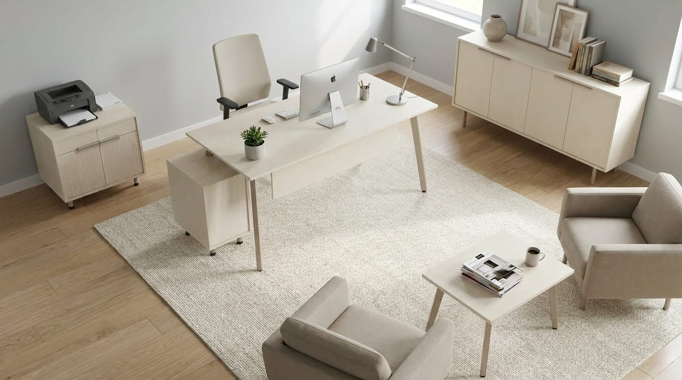 Modernes Büro Set mit Schreibtisch Sideboard Tisch Designer Möbel